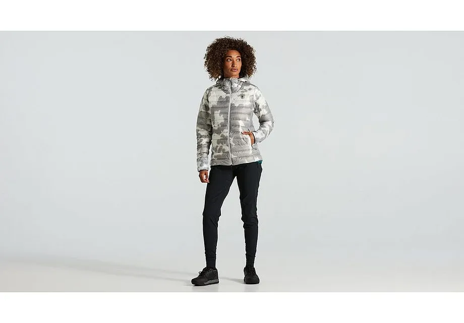 2025 SPECIALIZED PACKABLE DOWN JACKET WOMENS JACKET - SMALL, DOVE GREY SPLASH