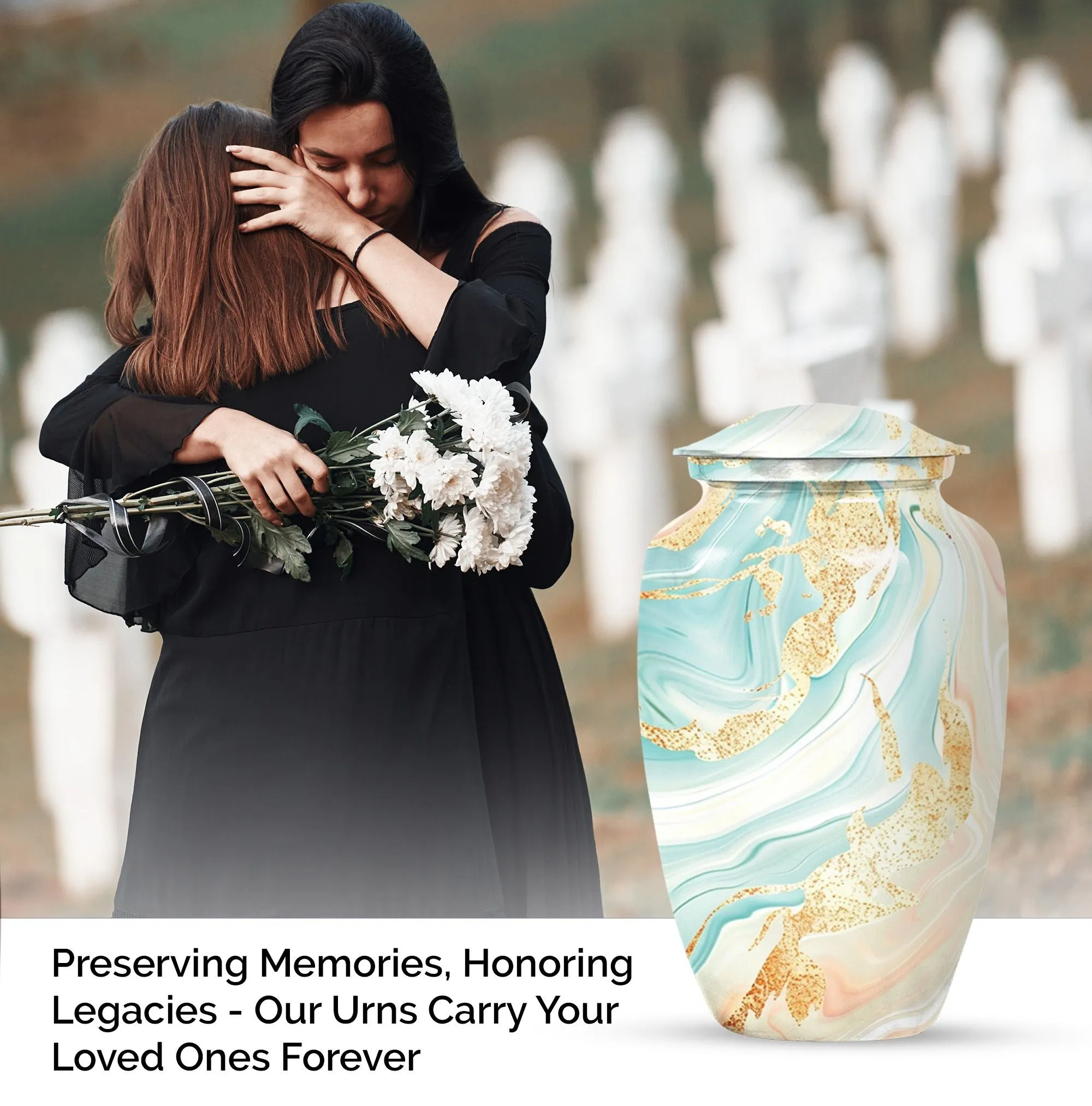 Abstract Urn Essence: Classic and Timeless Decorative Funeral Urn