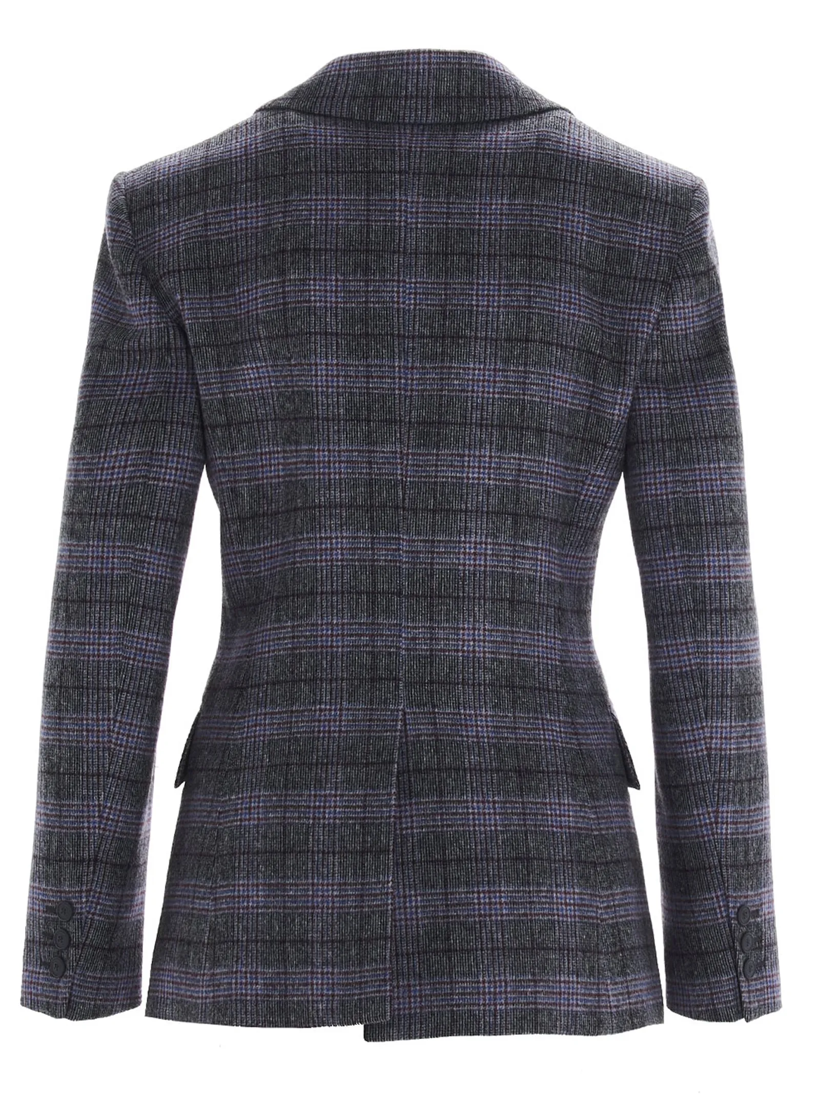 Alberta Ferretti Checked Double-Breasted Blazer