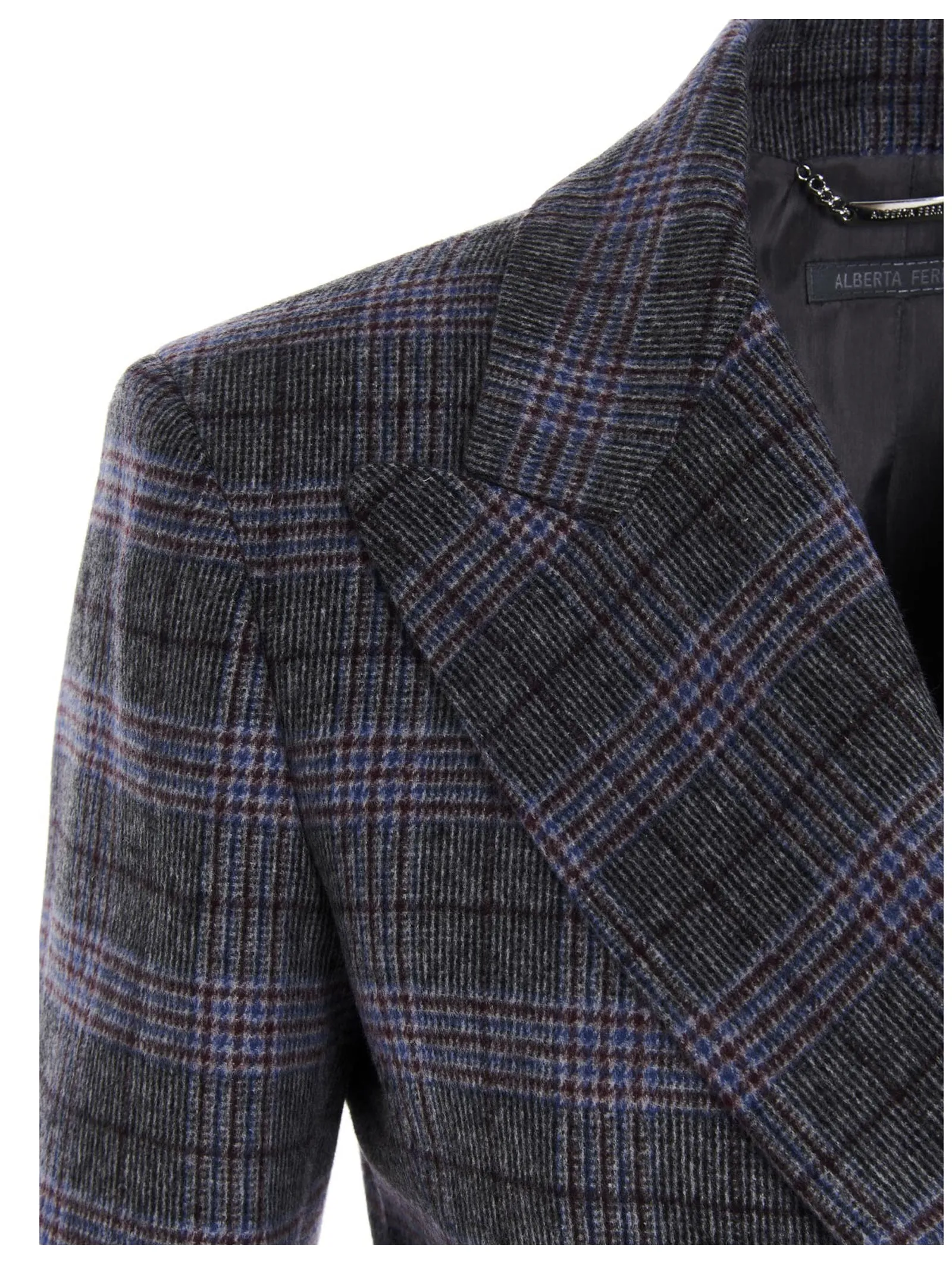 Alberta Ferretti Checked Double-Breasted Blazer