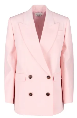 Alexander McQueen Double Breasted Long Sleeved Blazer