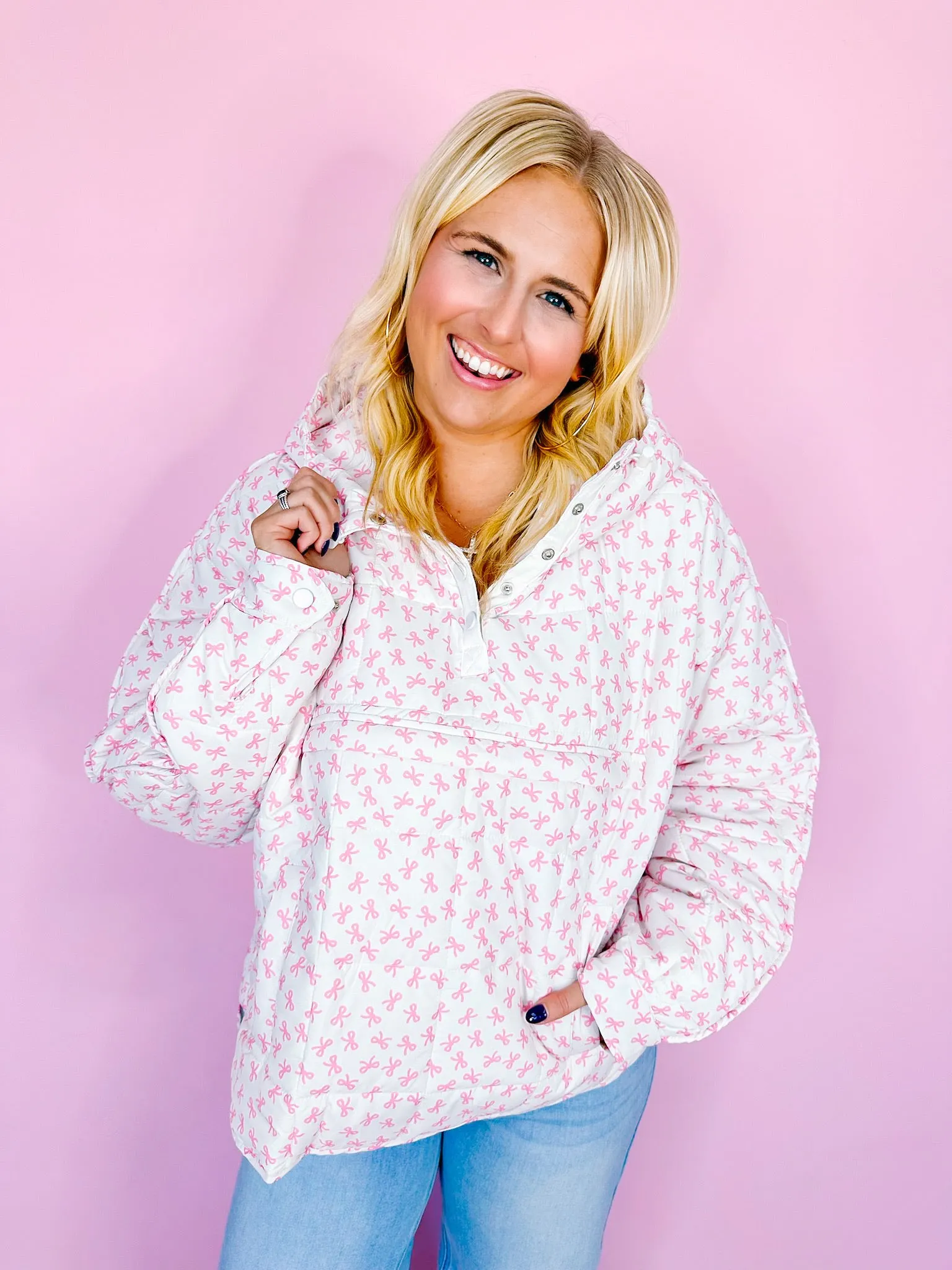 ALL ABOUT BOWS PULLOVER JACKET