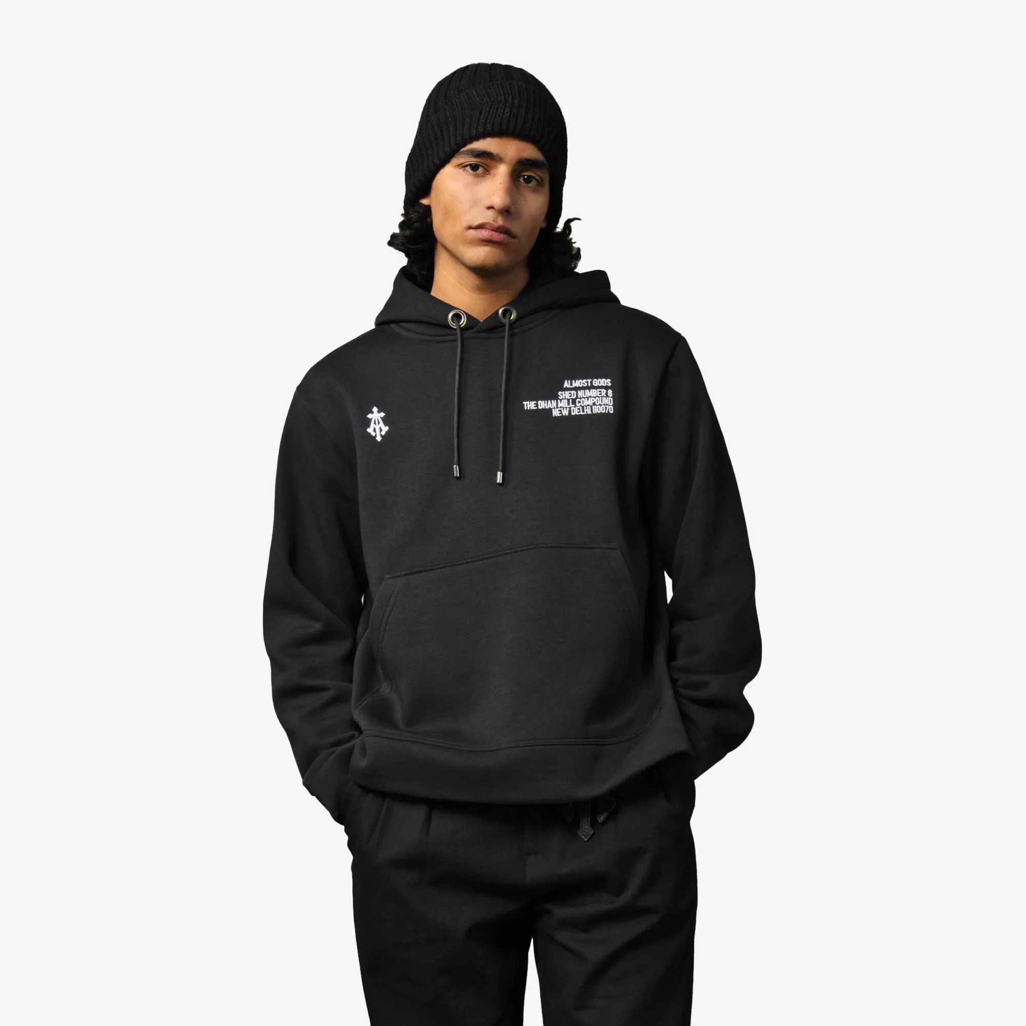 ALMOST GODS | FLAGSHIP HOODIE { BLACK