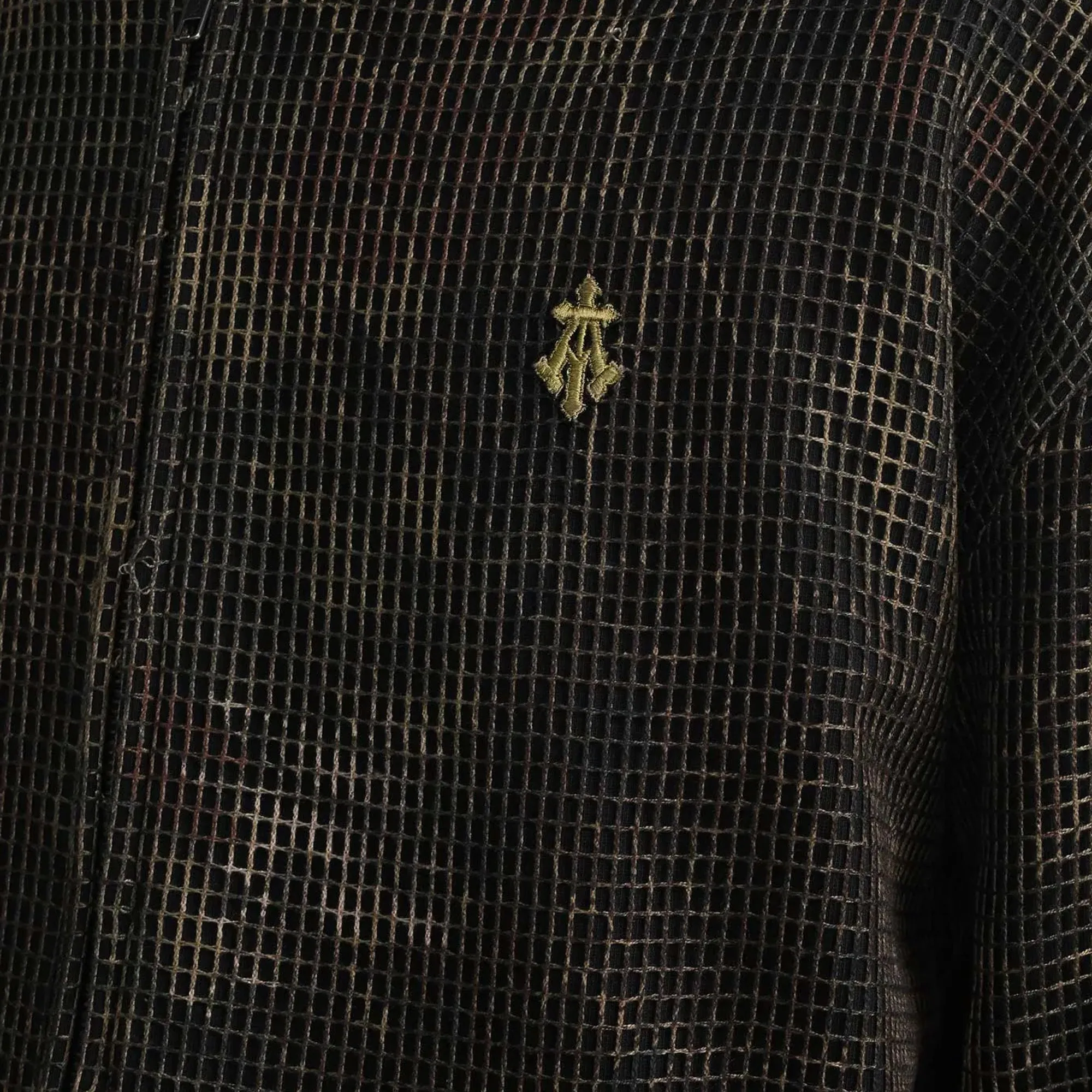 ALMOST GODS | MANDRAKE CAMO NET ZIP HOODIE { BROWN
