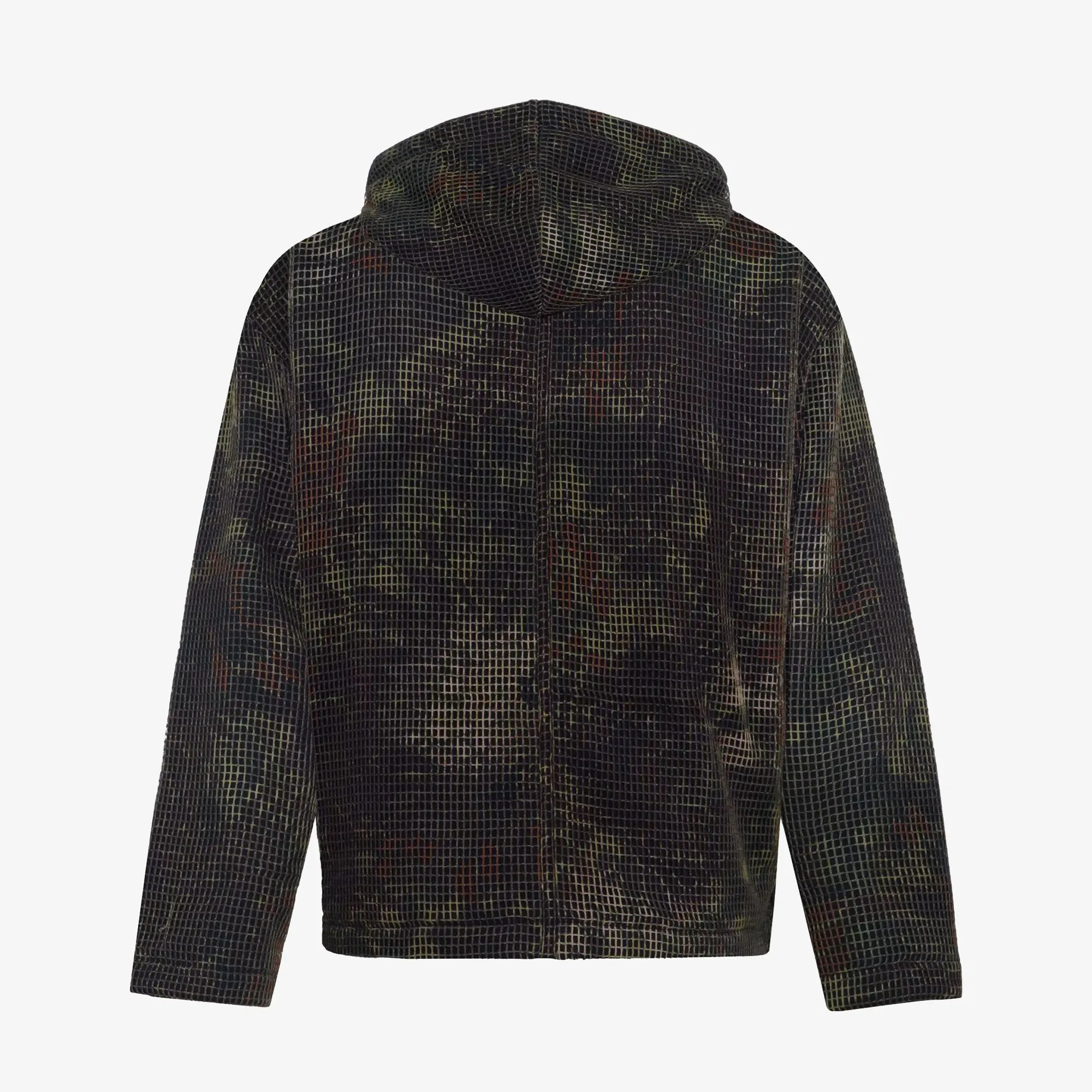 ALMOST GODS | MANDRAKE CAMO NET ZIP HOODIE { BROWN