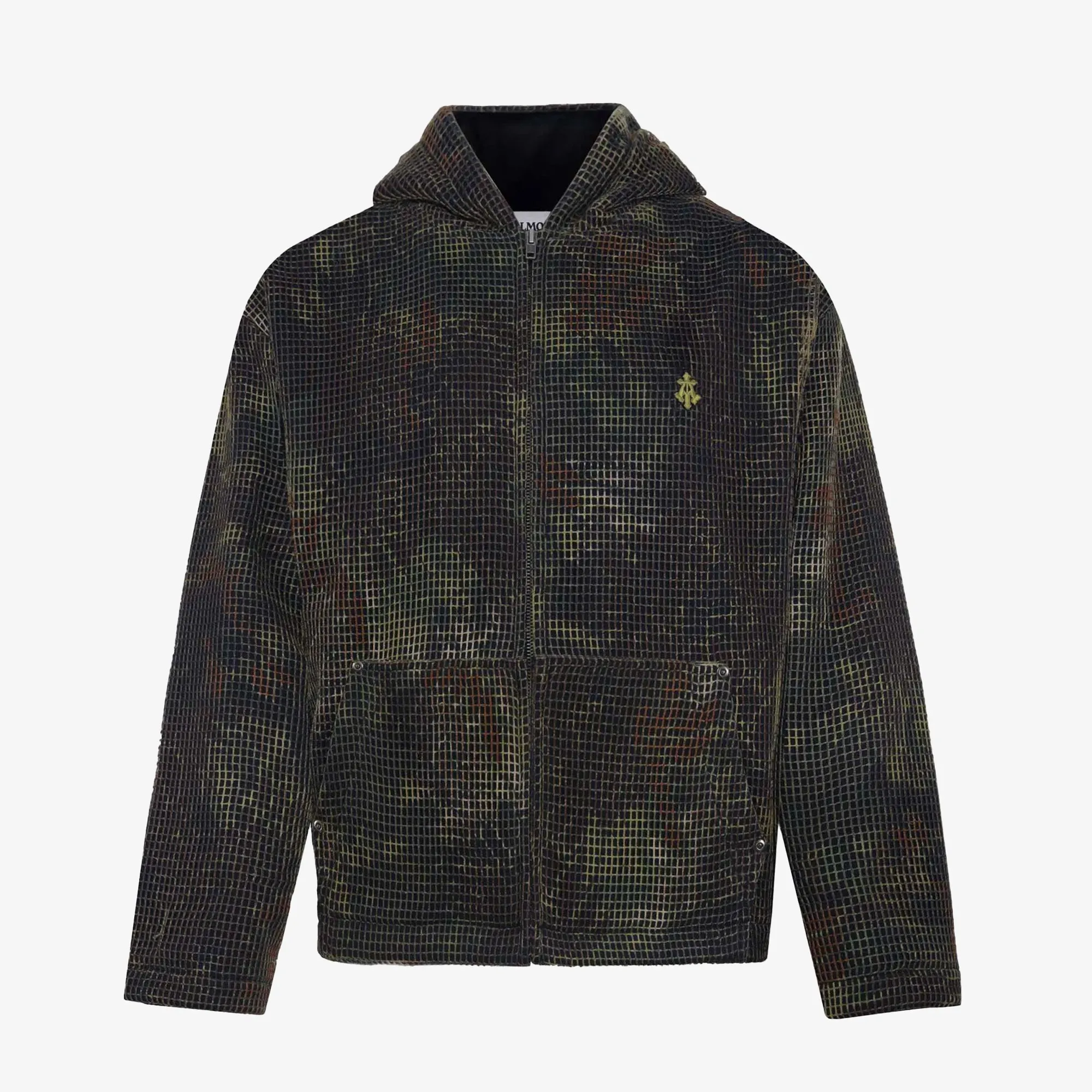 ALMOST GODS | MANDRAKE CAMO NET ZIP HOODIE { BROWN