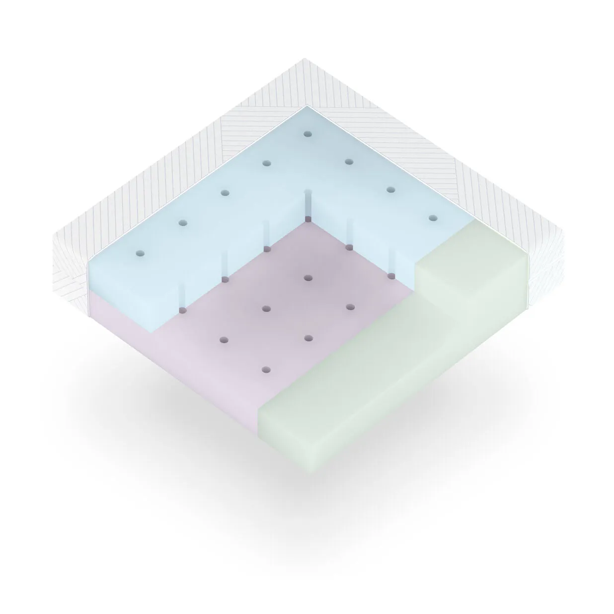 BabyRest DuoCore Cot Mattress / 130x69