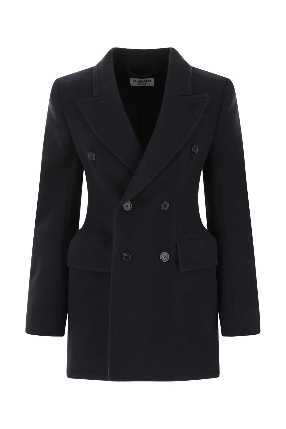 Balenciaga Hourglass Double-Breasted Long-Sleeved Blazer