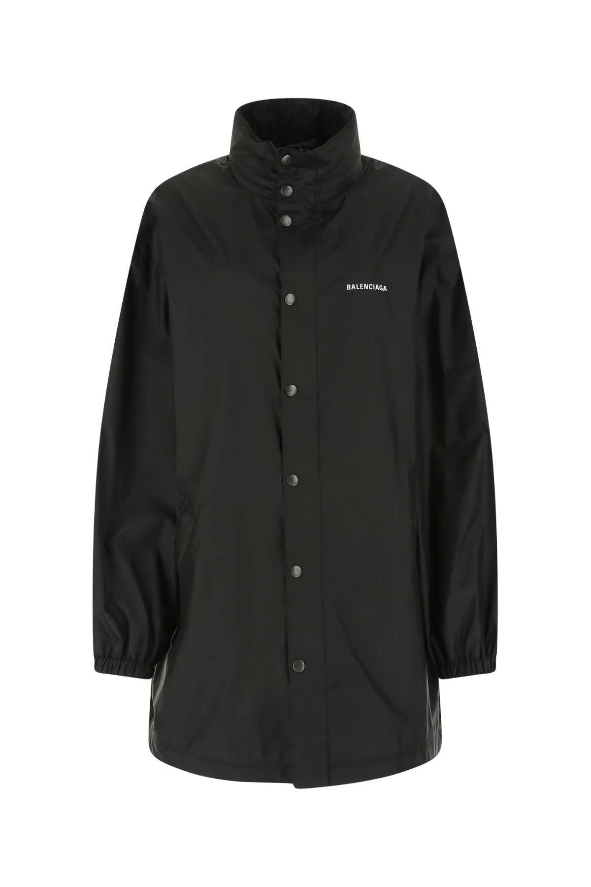 Balenciaga Logo Printed Oversized Rain Jacket
