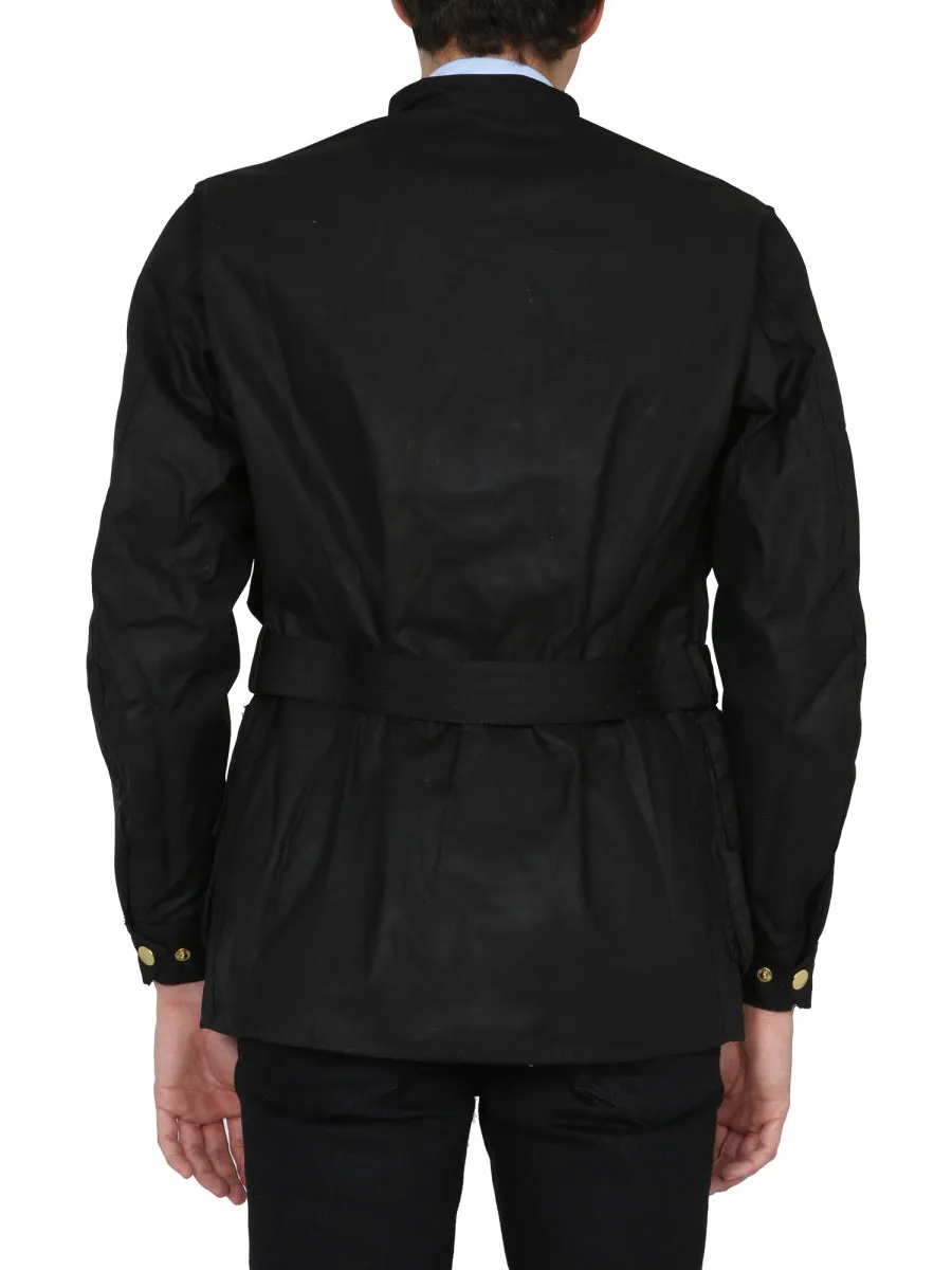 Barbour Logo Embroidered Belted Jacket