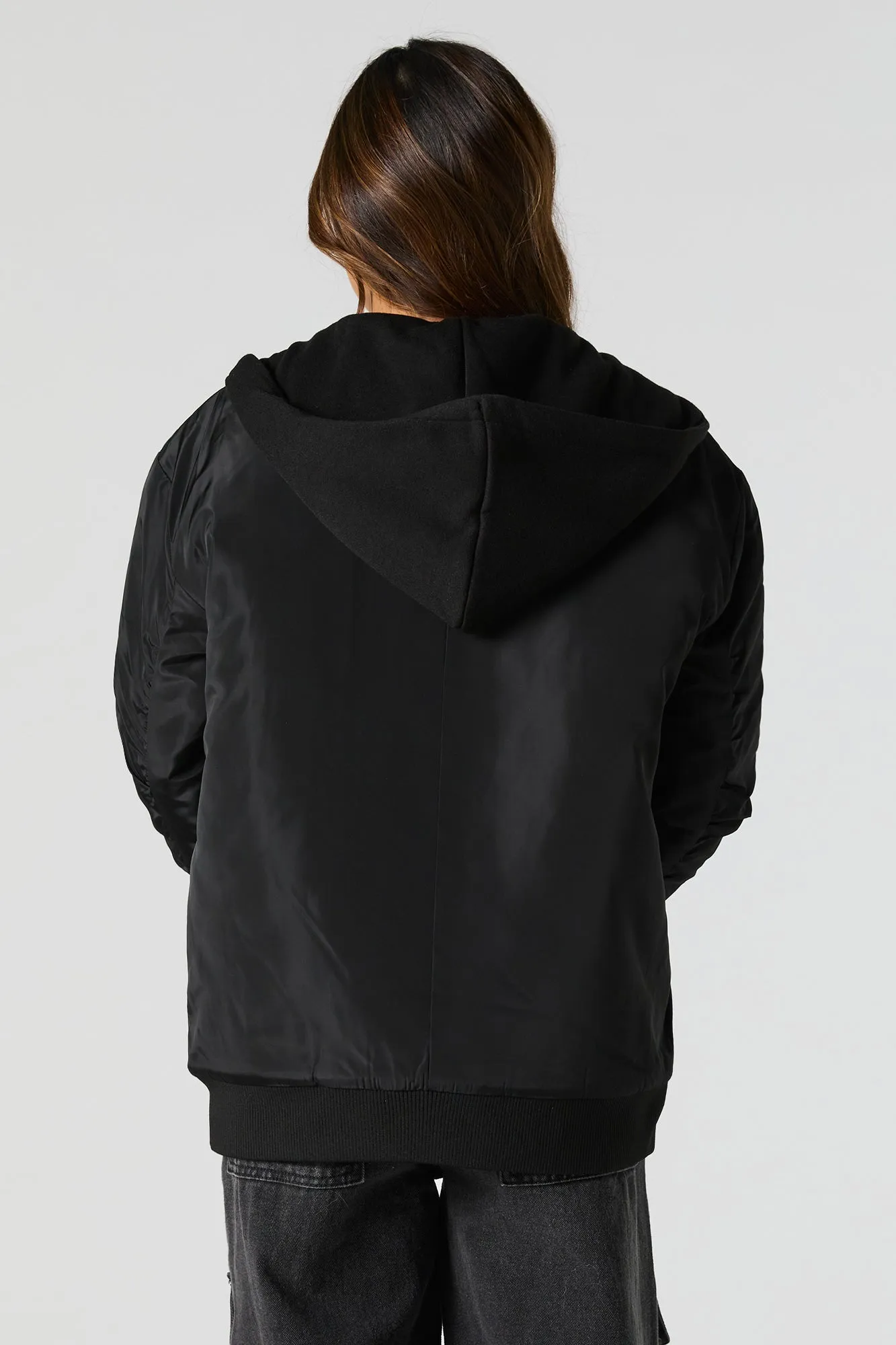 Blouson aviateur en motif brodé Lettre en chenille