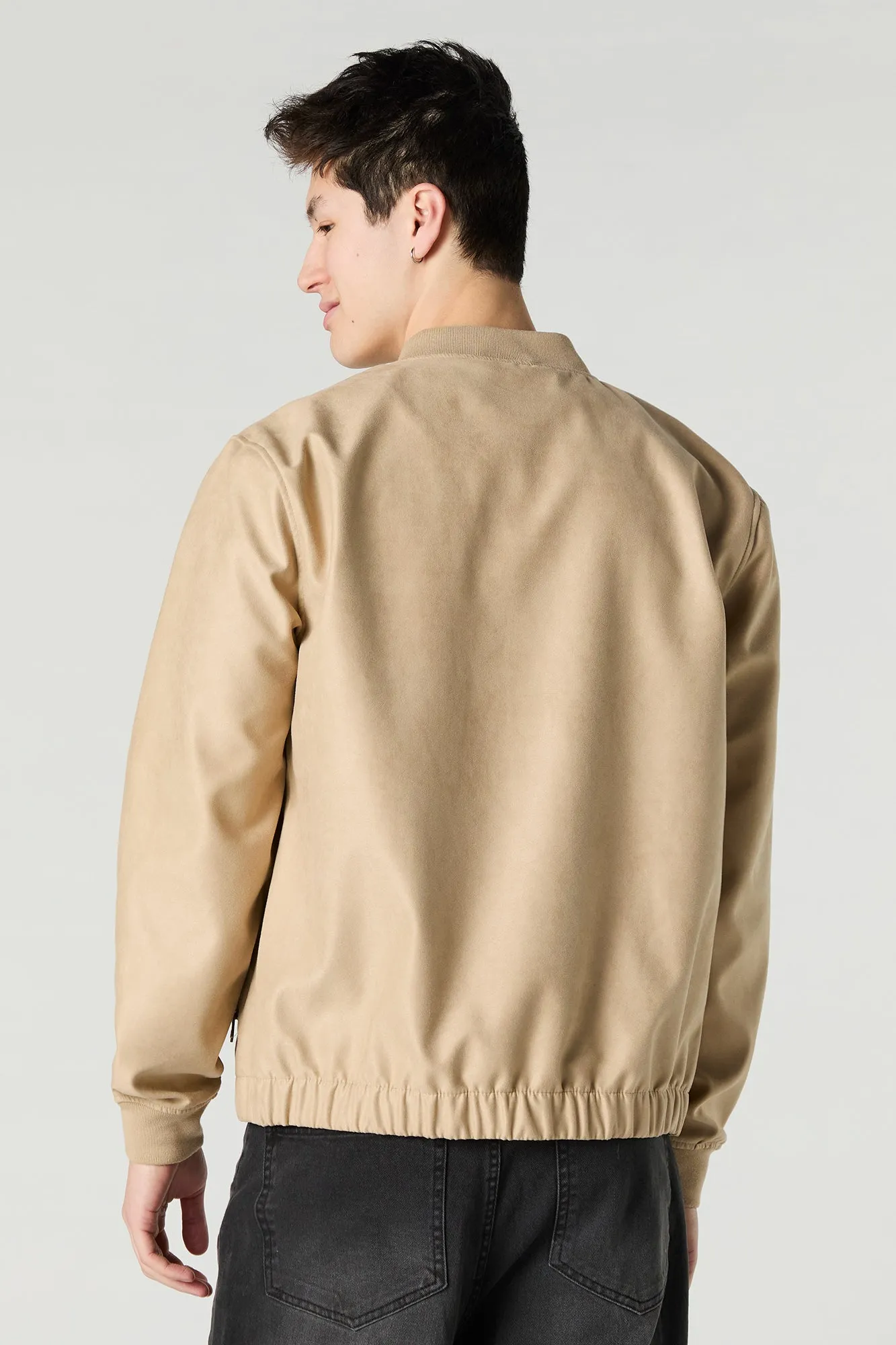 Blouson aviateur en similisuède
