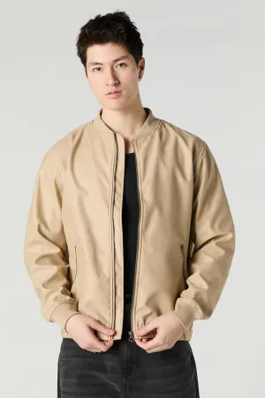 Blouson aviateur en similisuède