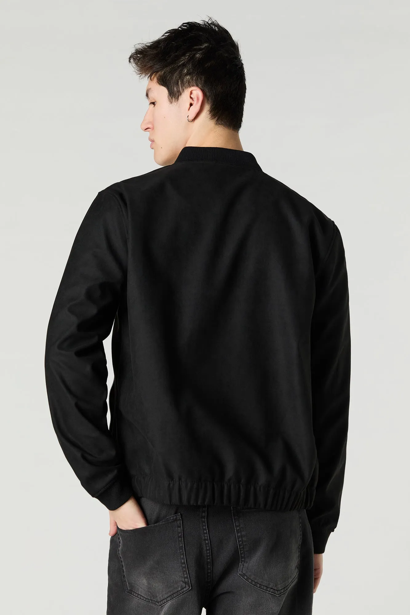 Blouson aviateur en similisuède