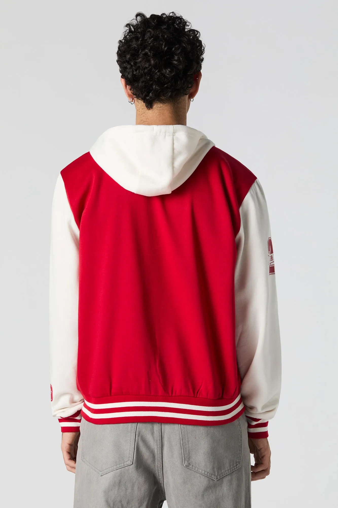 Blouson collégien à broderie en chenille de sergé SJCA