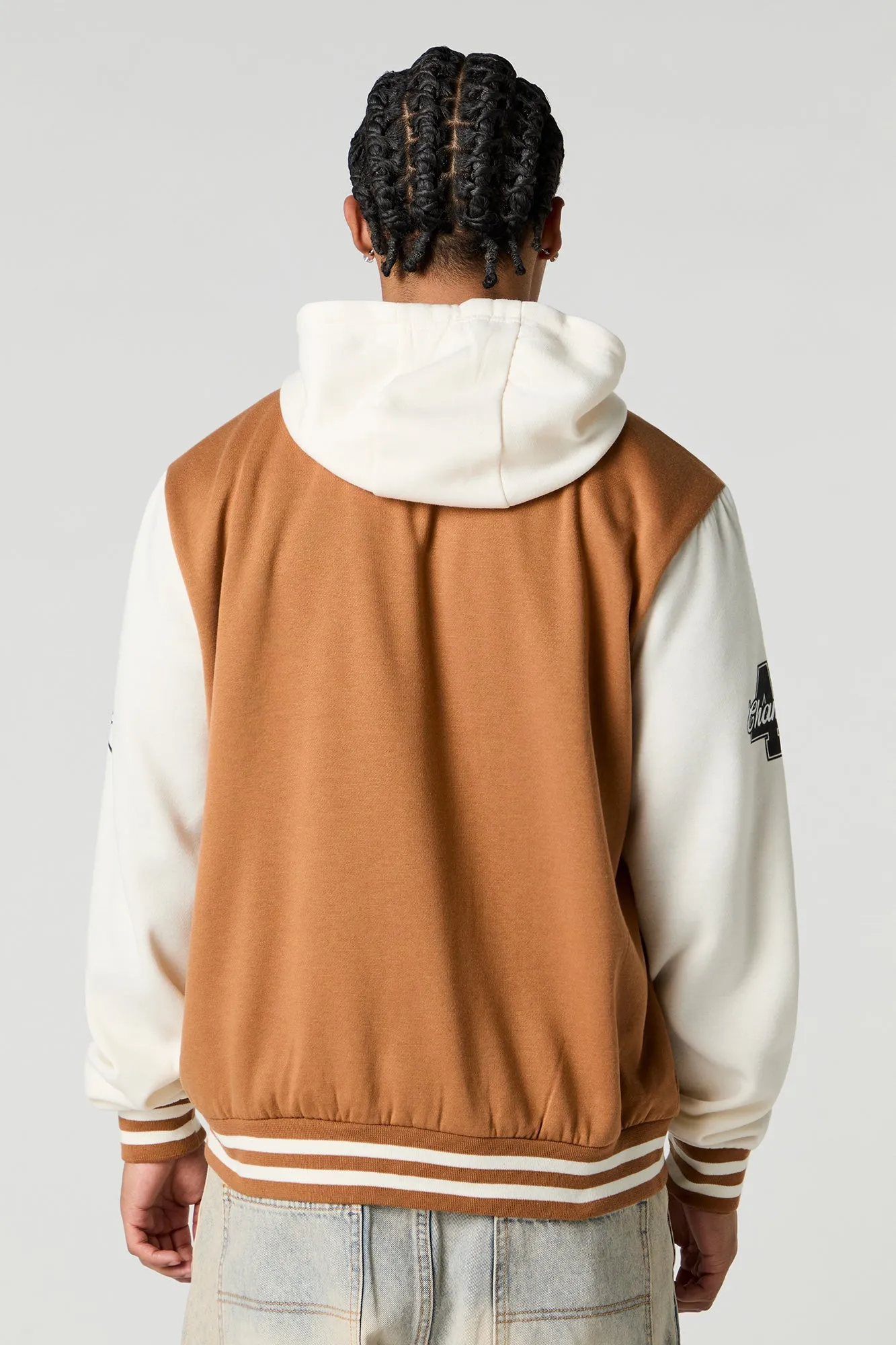 Blouson collégien à broderie en chenille P