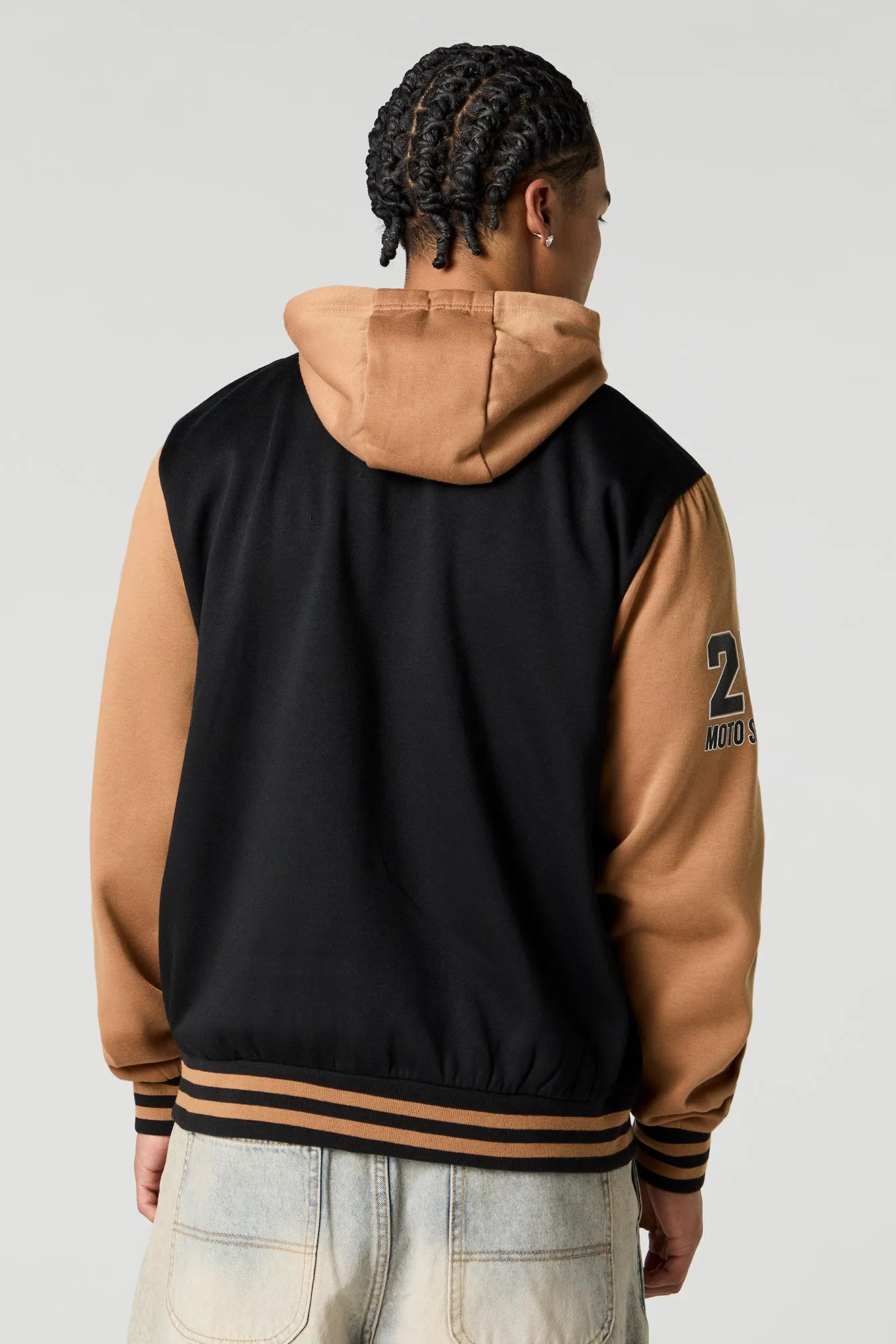 Blouson collégien à broderie en chenille Race Team