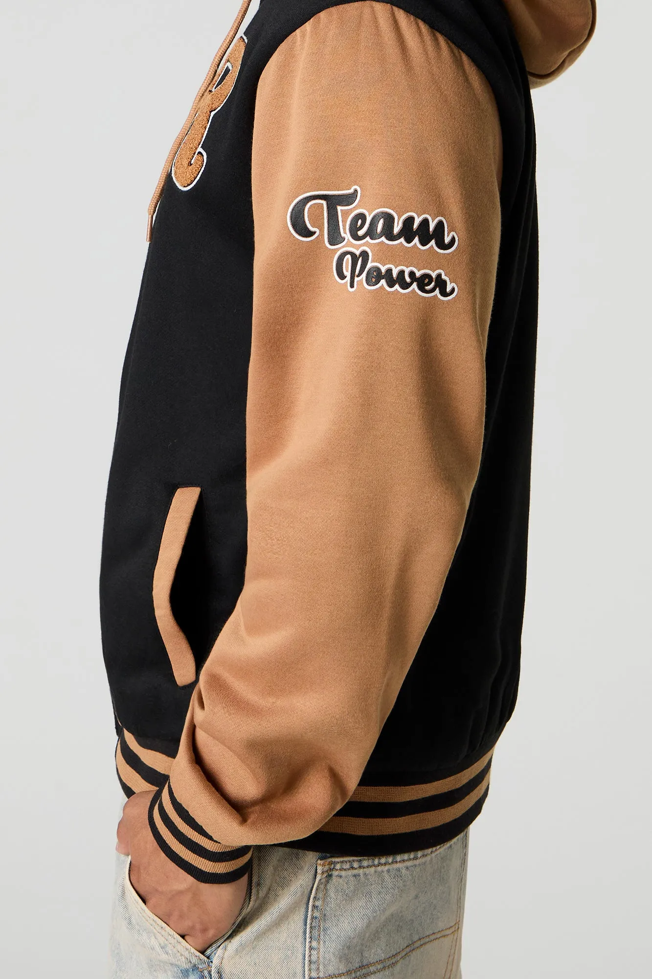 Blouson collégien à broderie en chenille Race Team