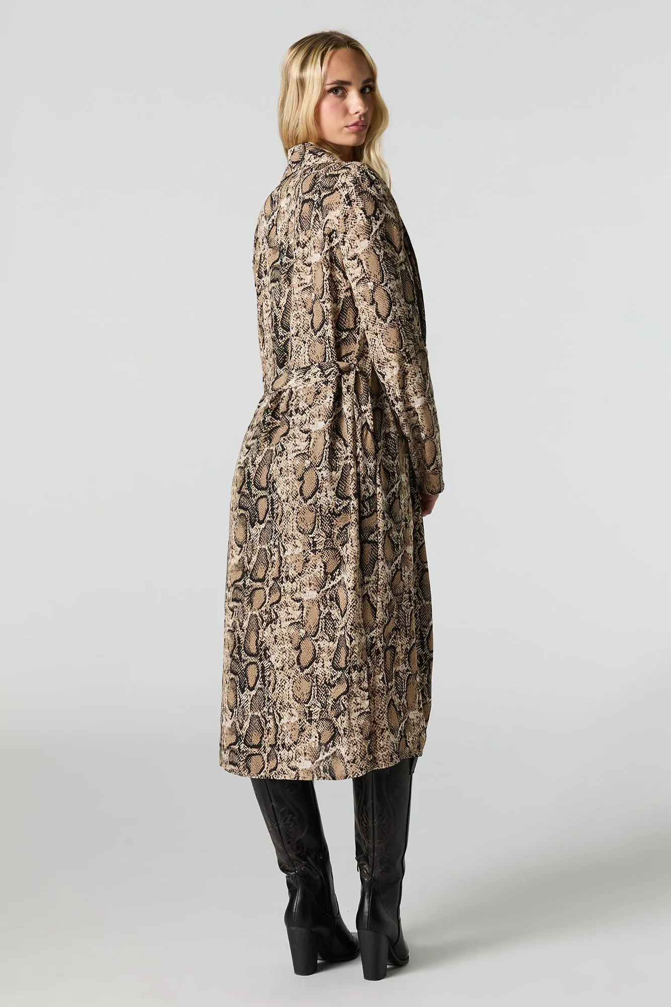 Blouson long imprimé