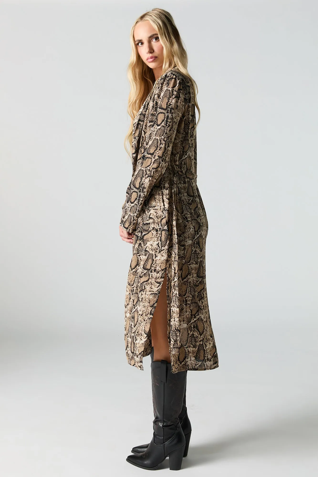 Blouson long imprimé