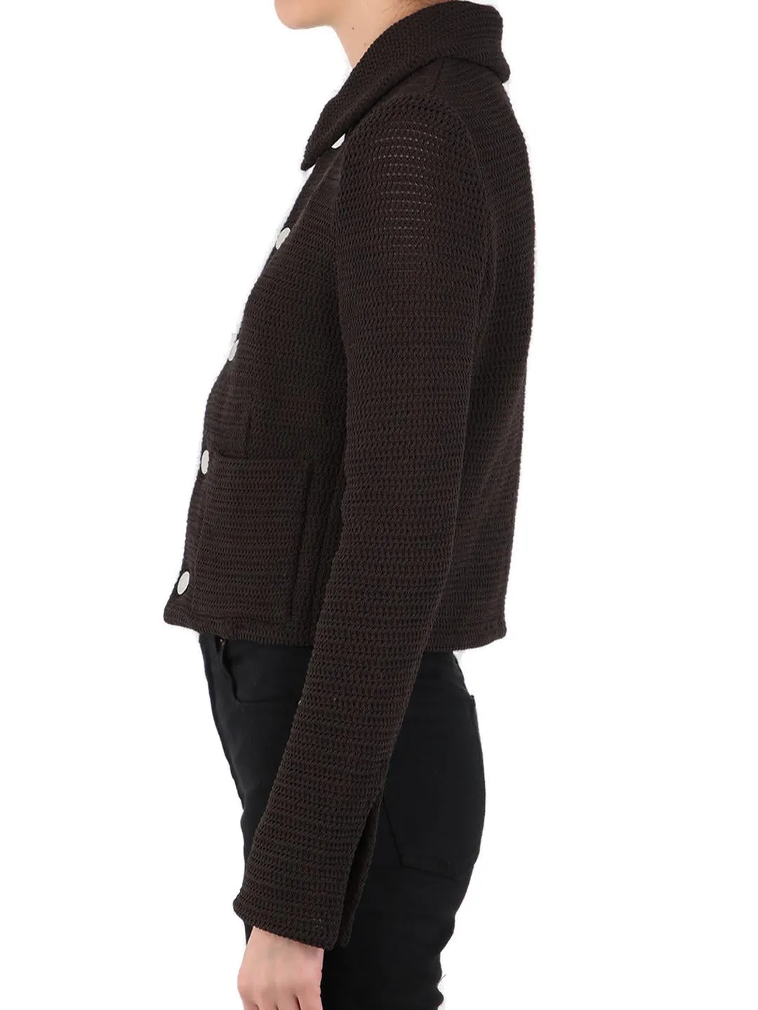 Bottega Veneta Crocheted Buttoned Jacket