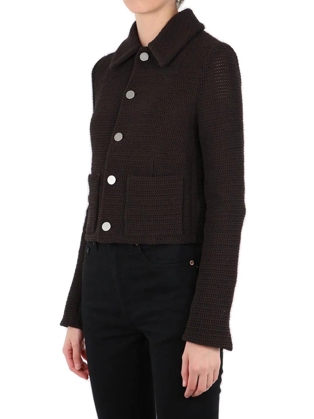 Bottega Veneta Crocheted Buttoned Jacket