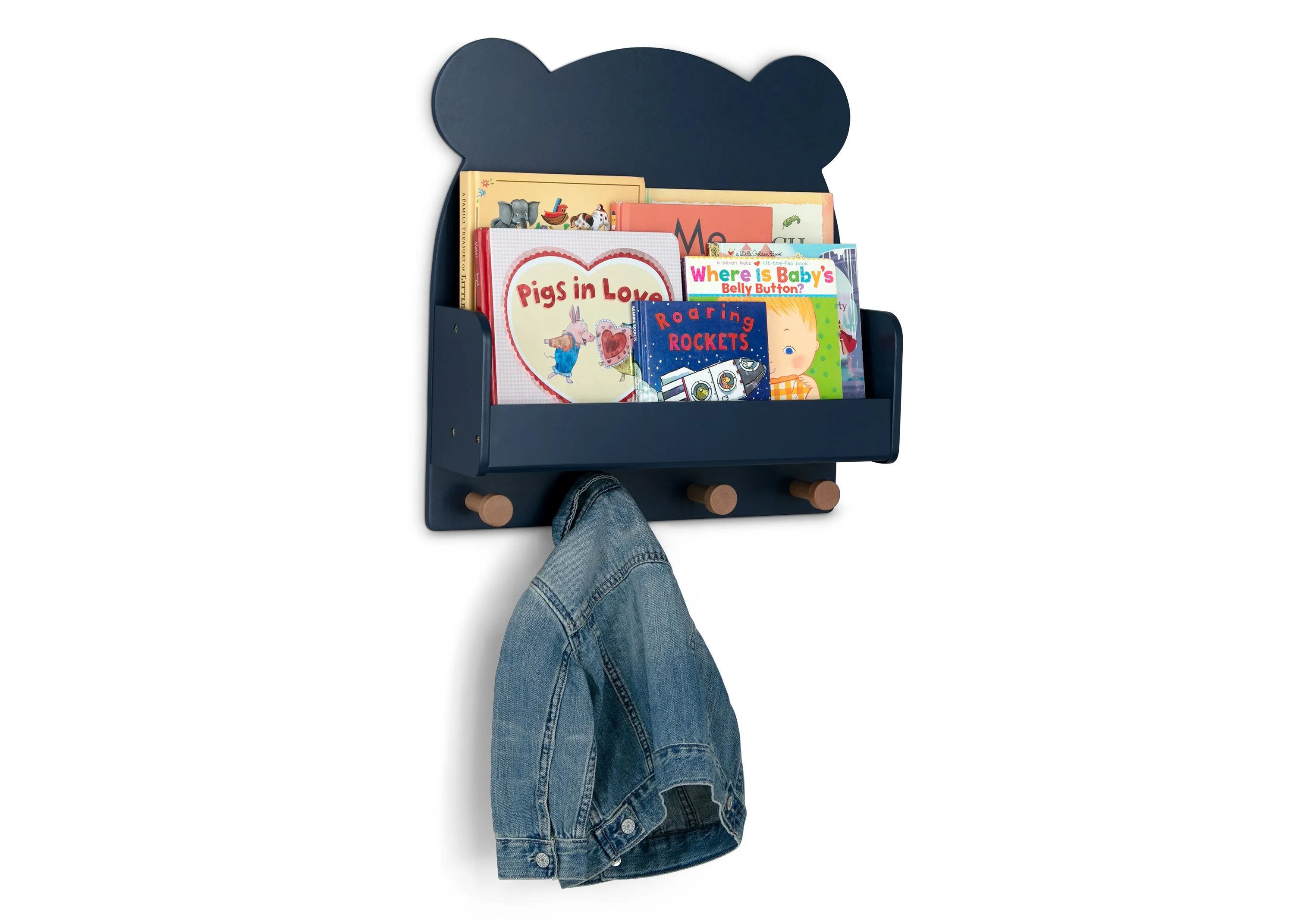 Brannan Bear Wall Shelf with 4 Hooks