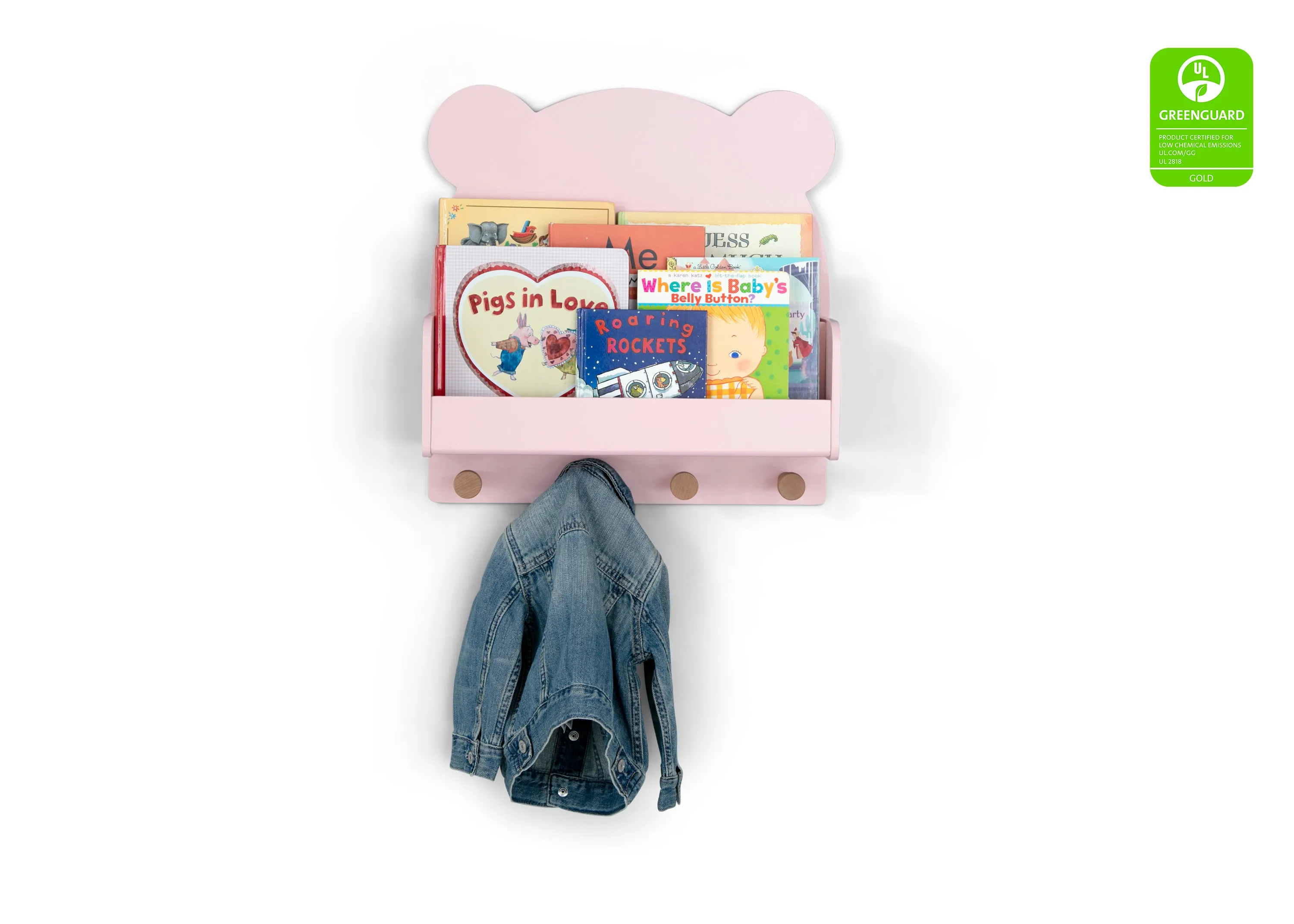 Brannan Bear Wall Shelf with 4 Hooks