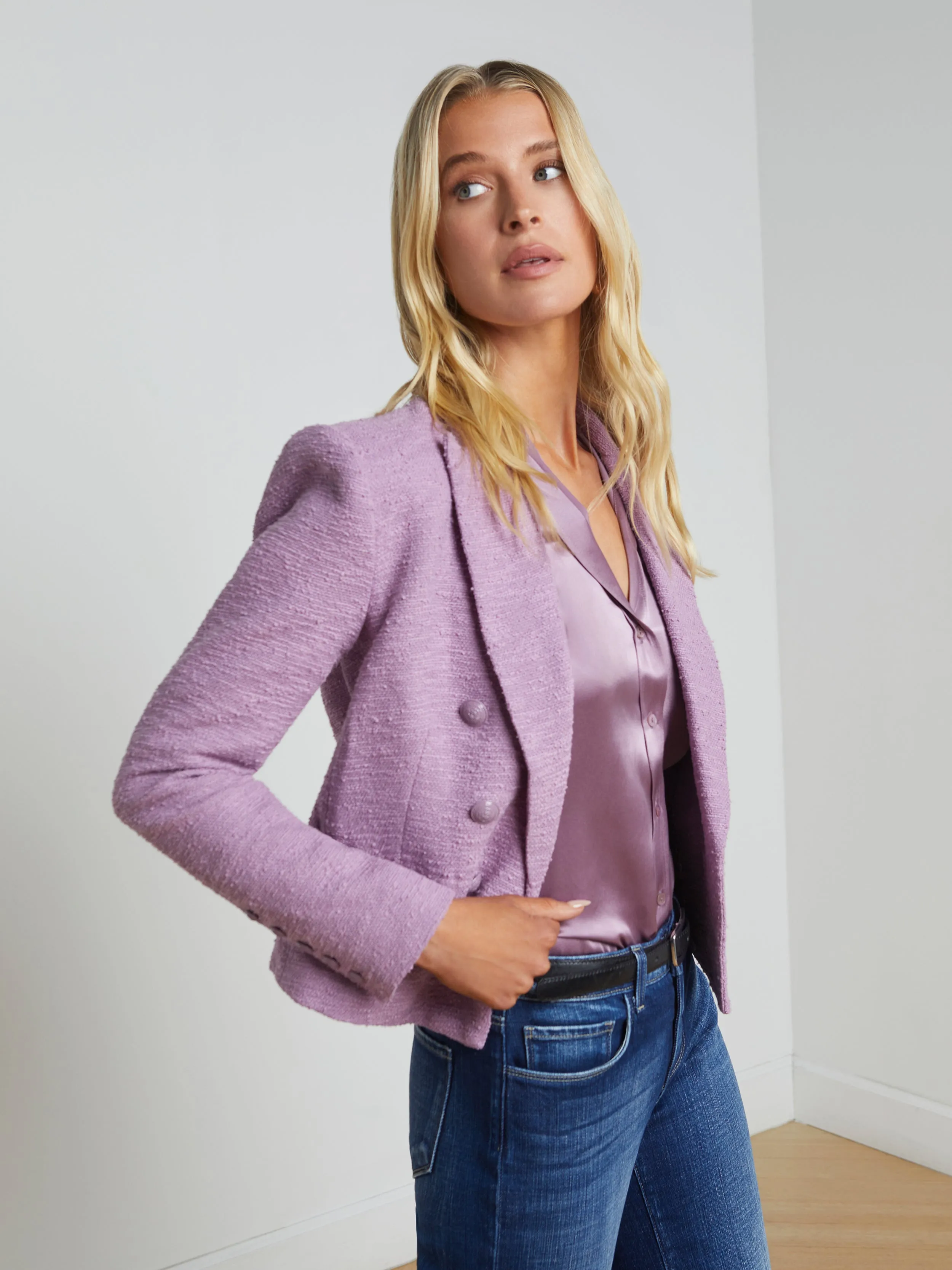 Brooke Open-Front Blazer