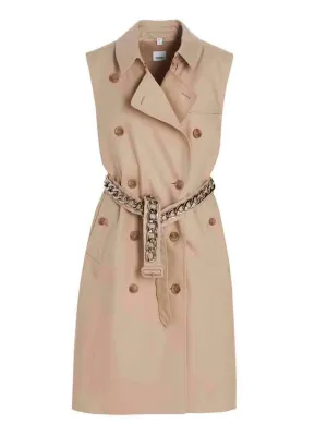 Burberry Belted Double-Breasted Gilet