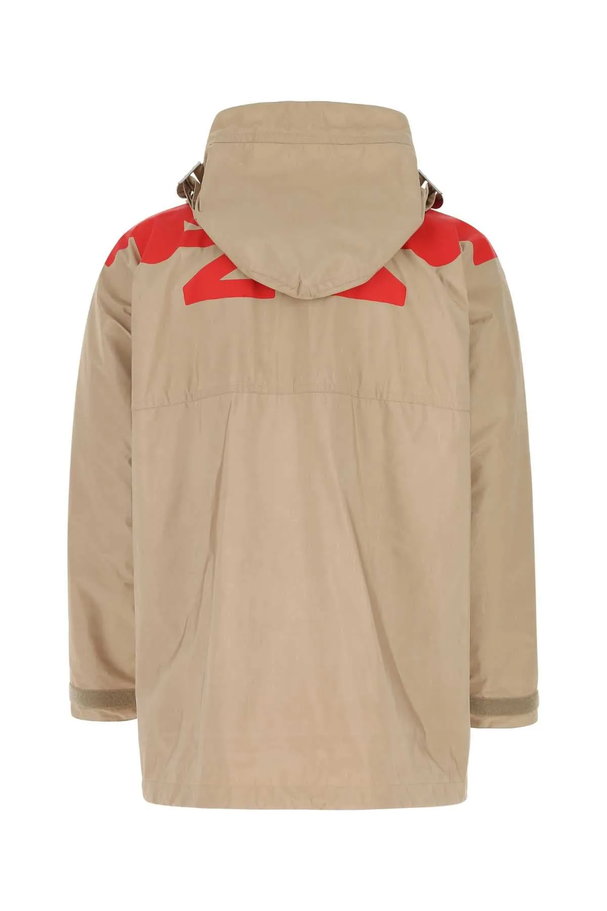 Burberry Logo Printed Drawstring Long-Sleeved Jacket