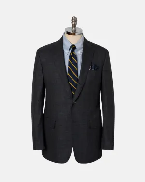 CHARCOAL/BLUE SHADOW PLAID SUIT
