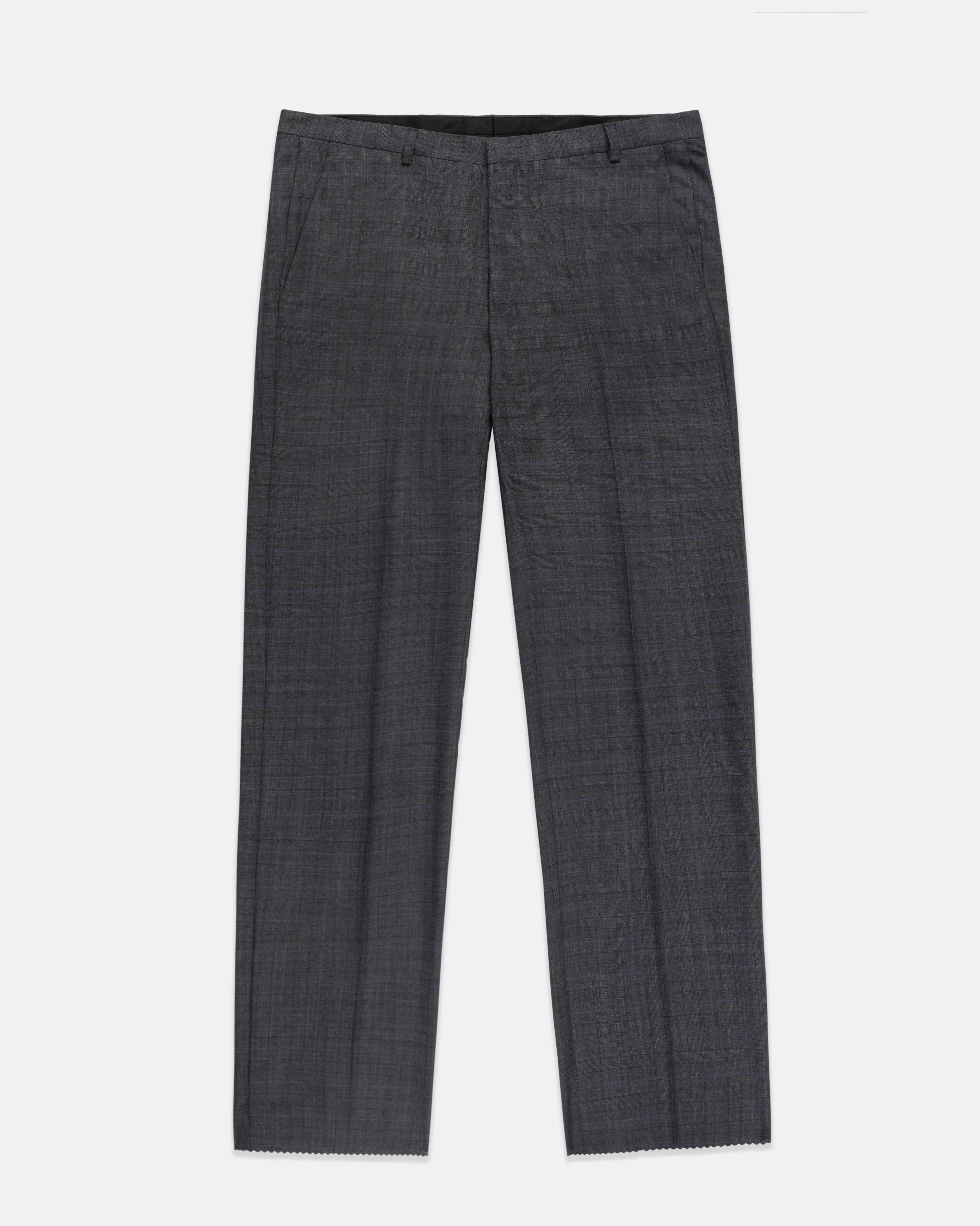 CHARCOAL/BLUE SHADOW PLAID SUIT