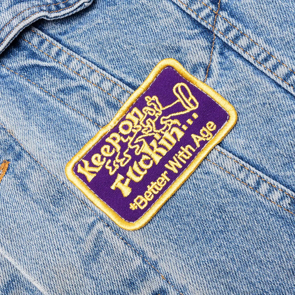 Charlatan Reversible Denim/Baseball Jacket - Indigo