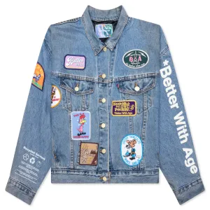 Charlatan Reversible Denim/Baseball Jacket - Indigo