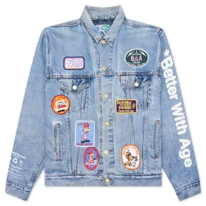 Charlatan Reversible Denim/Baseball Jacket - Indigo