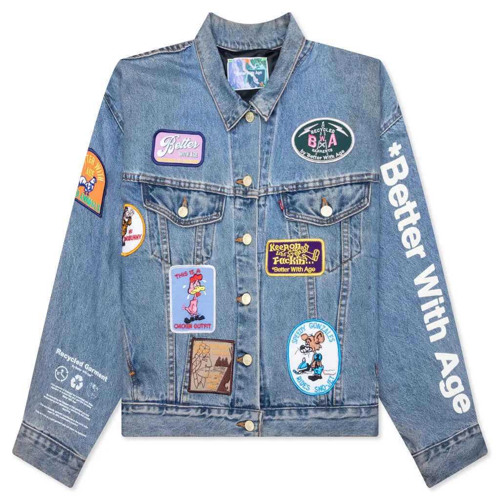 Charlatan Reversible Denim/Baseball Jacket - Indigo