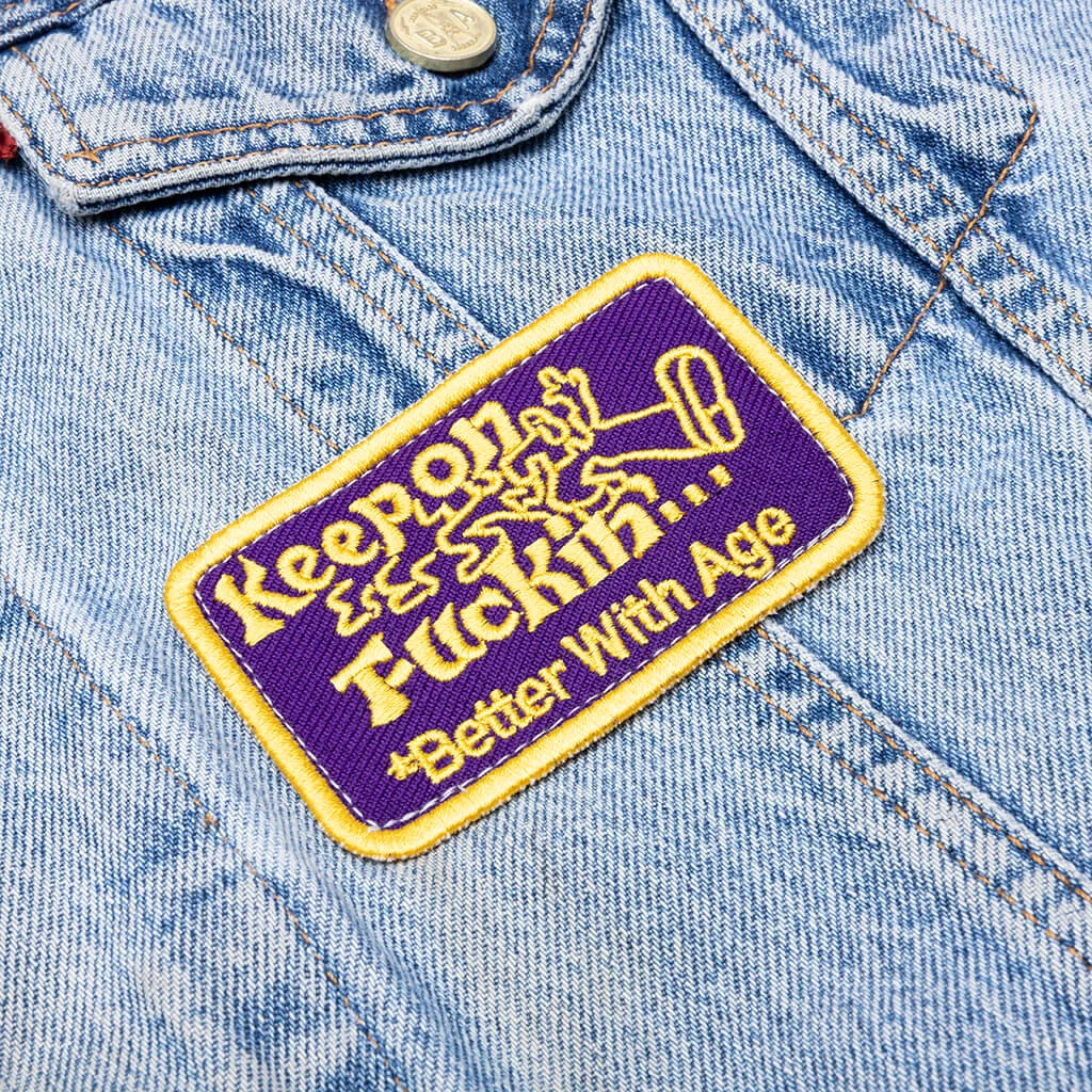 Charlatan Reversible Denim/Baseball Jacket - Indigo