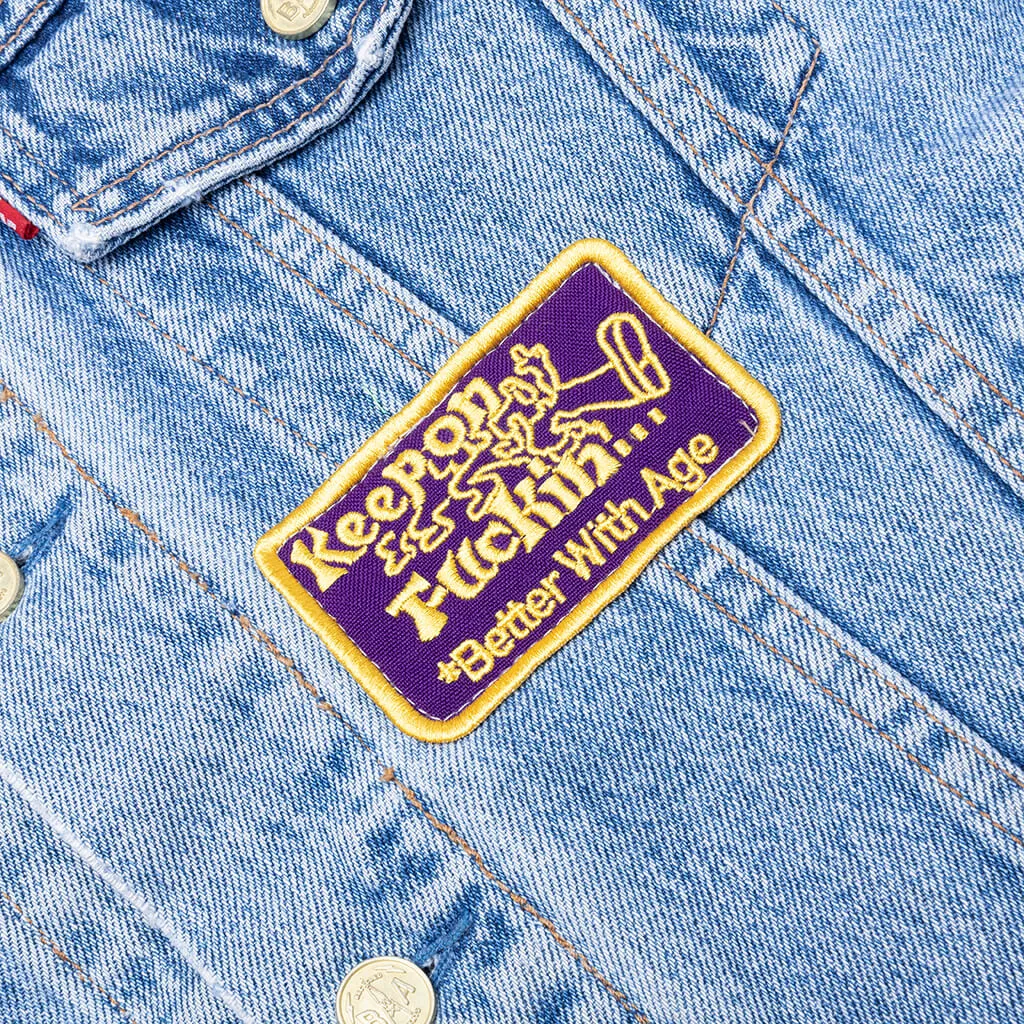 Charlatan Reversible Denim/Baseball Jacket - Indigo