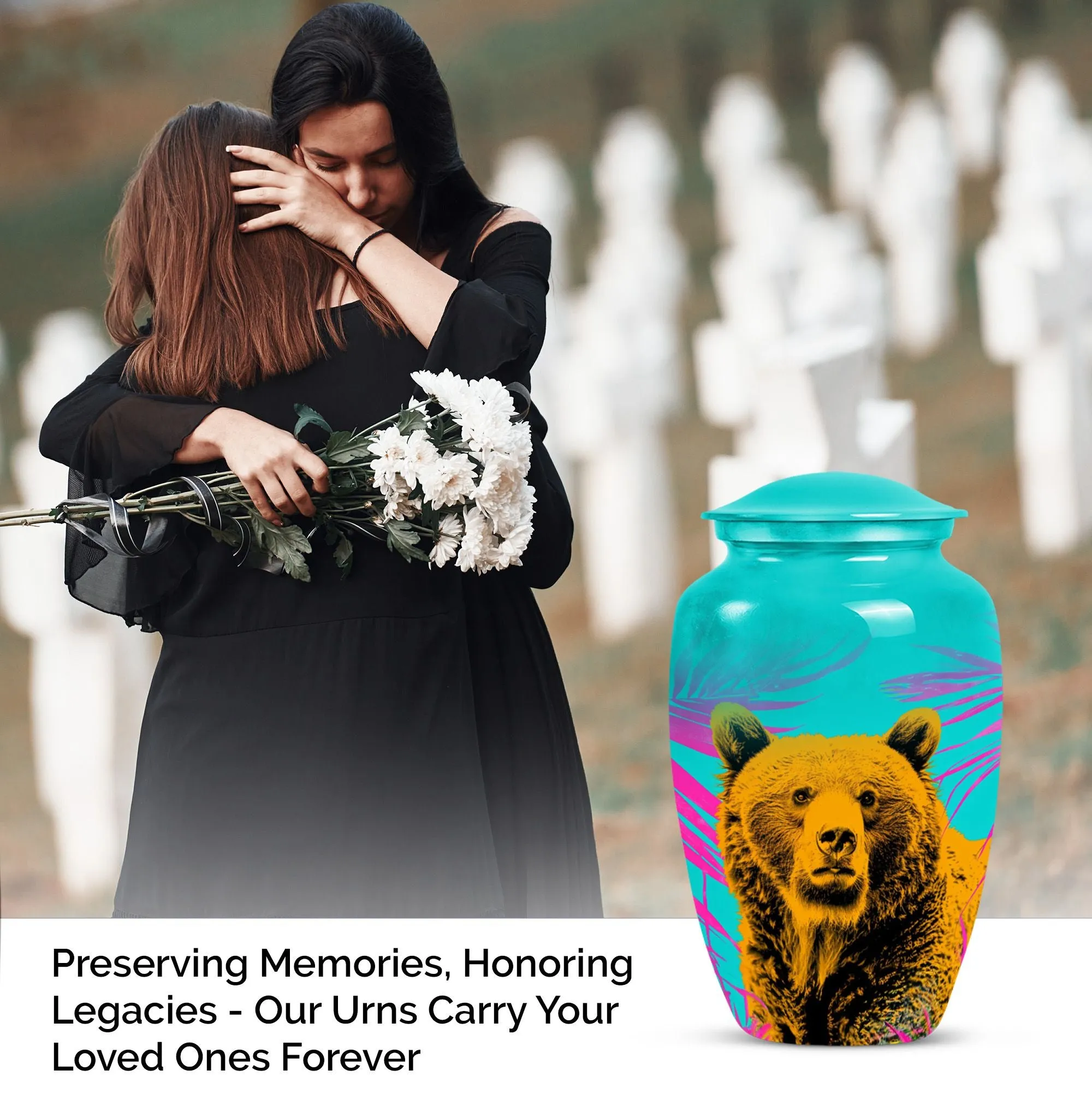 Cherished Remains: Unique Bear Urn for Tender Memories -