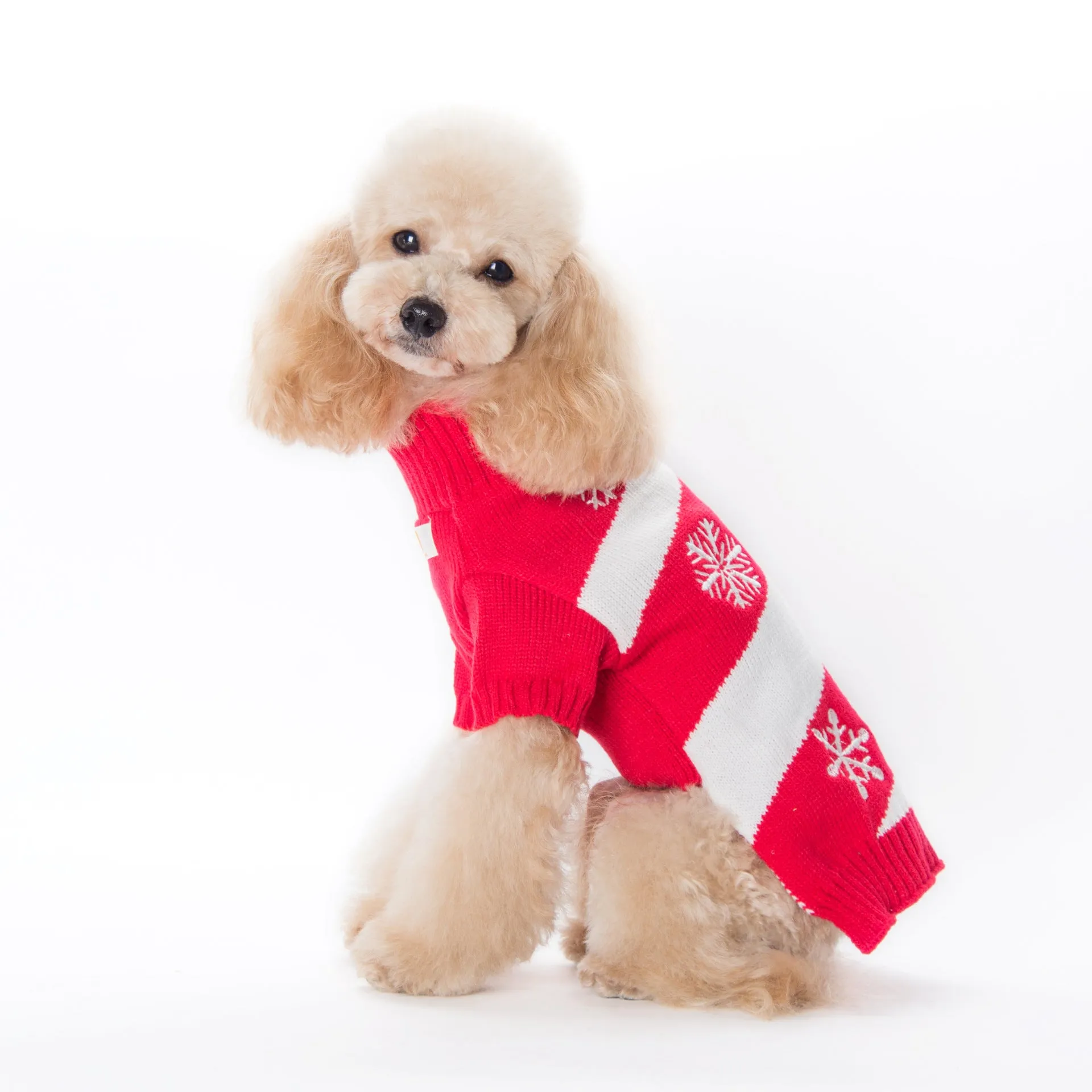 Christmas pet clothes twill snowflake sweater pet clothes puppies large dogs
