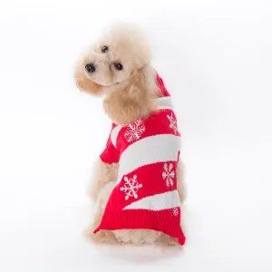 Christmas pet clothes twill snowflake sweater pet clothes puppies large dogs