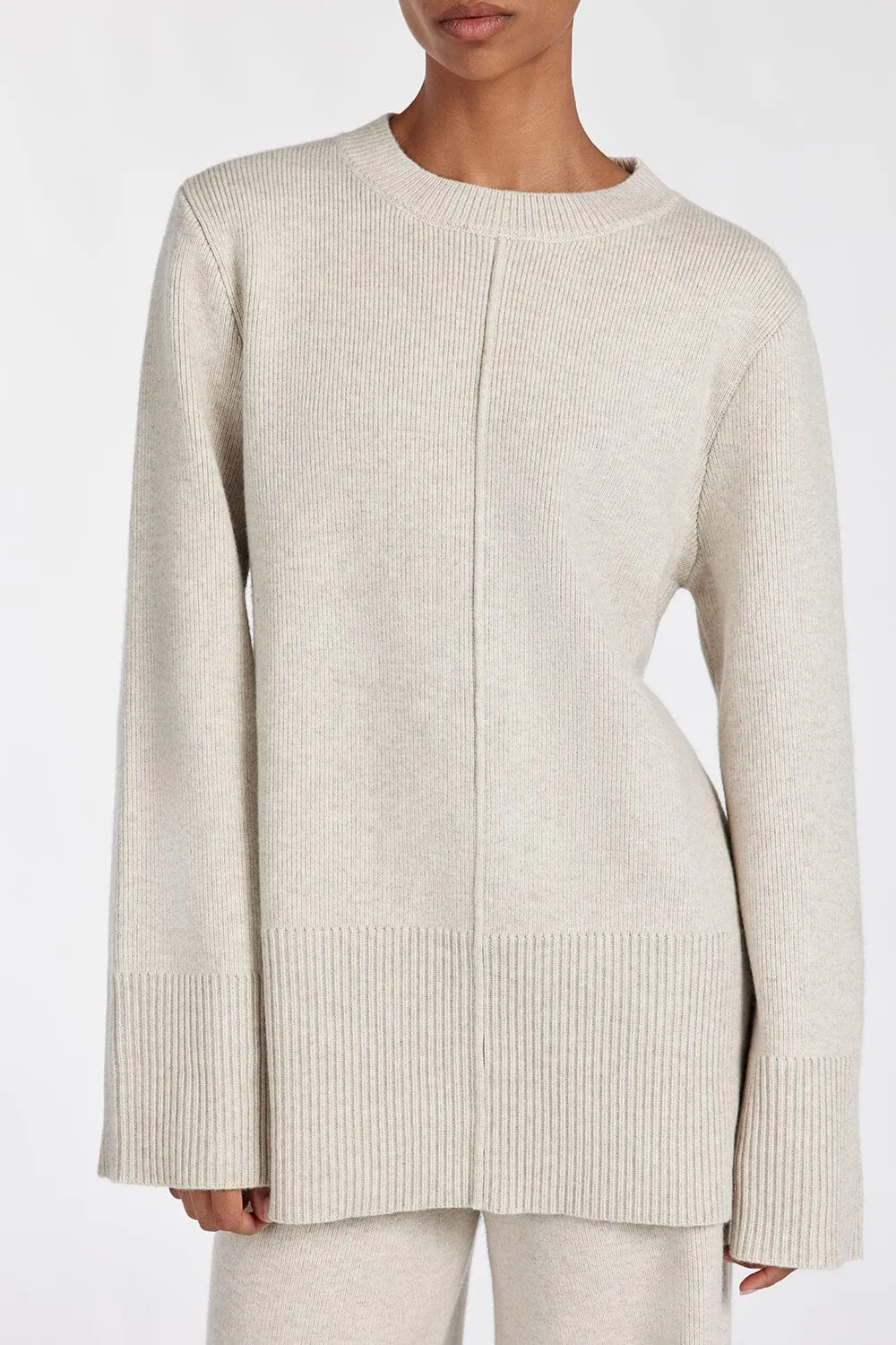 CLEMENCE OAT MARLE KNIT JUMPER