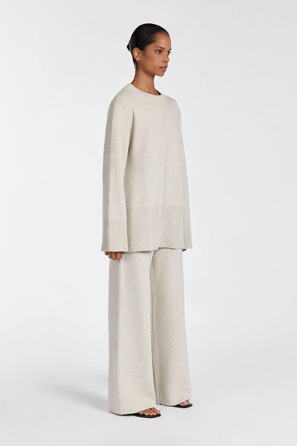 CLEMENCE OAT MARLE KNIT JUMPER