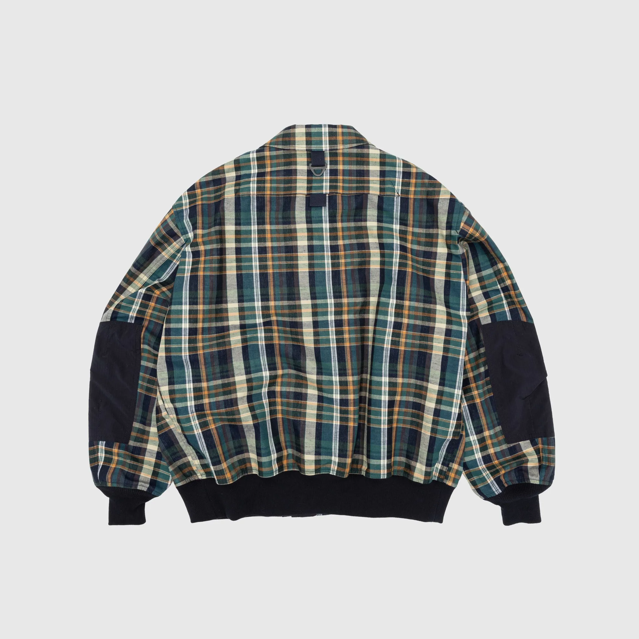 COTTON LINEN CHECK TRIPLE LAYER JACKET
