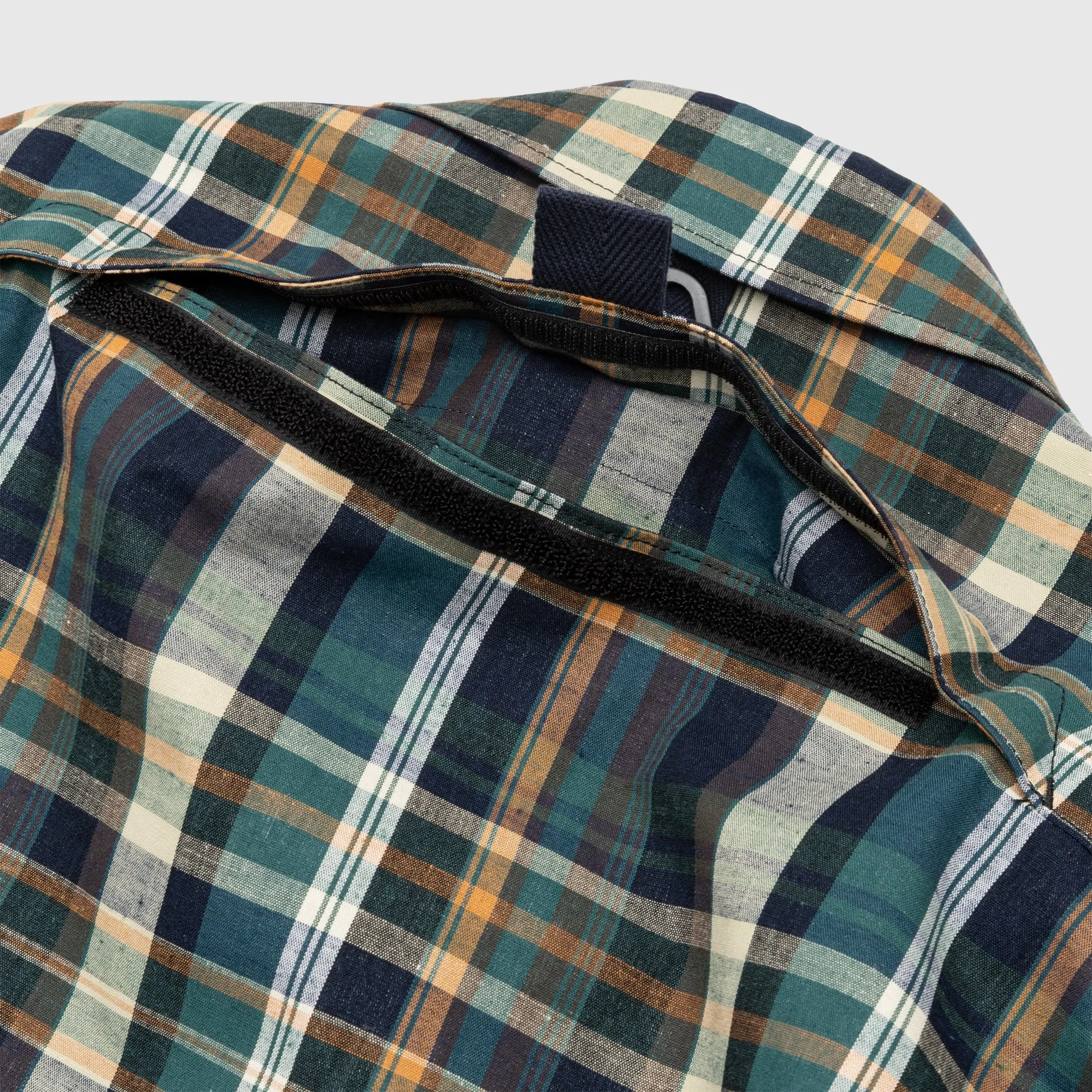 COTTON LINEN CHECK TRIPLE LAYER JACKET