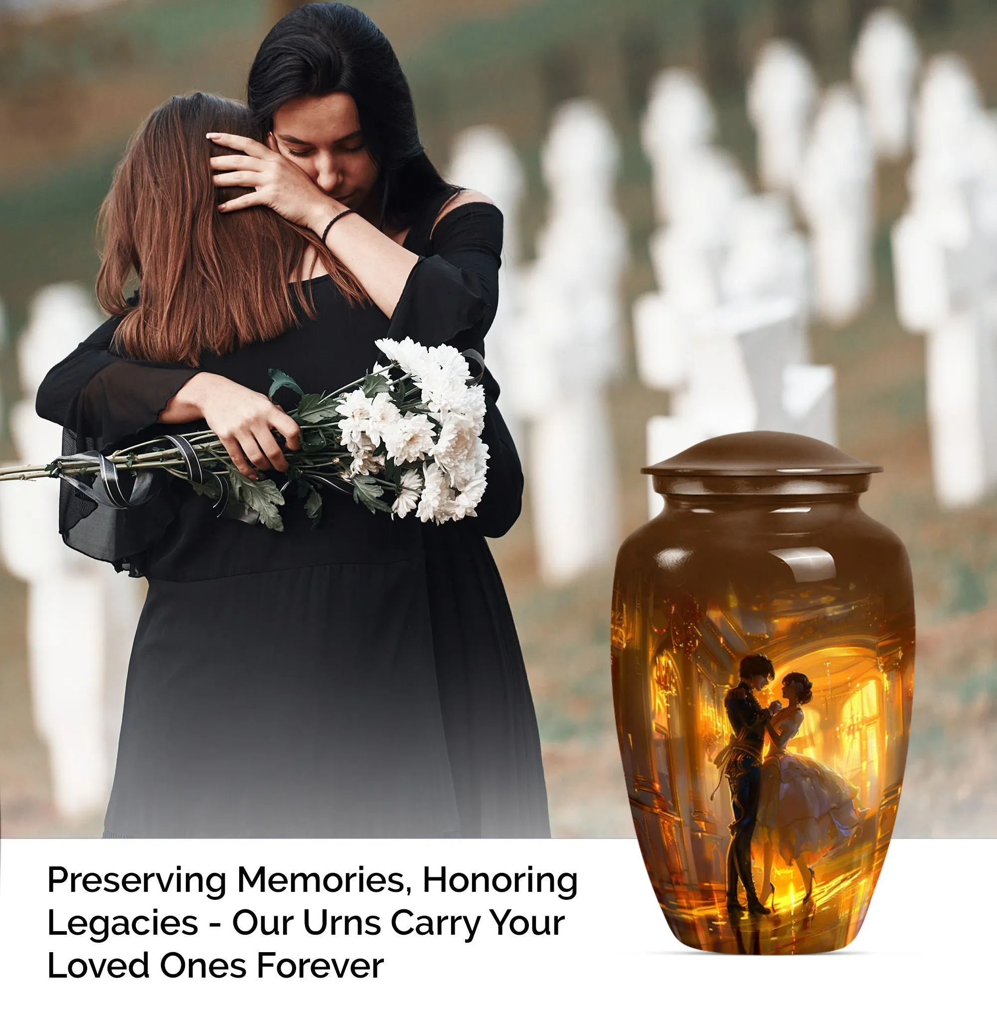 Dancing Peace: Large Burial Cremation Celebrating Eternal Peace