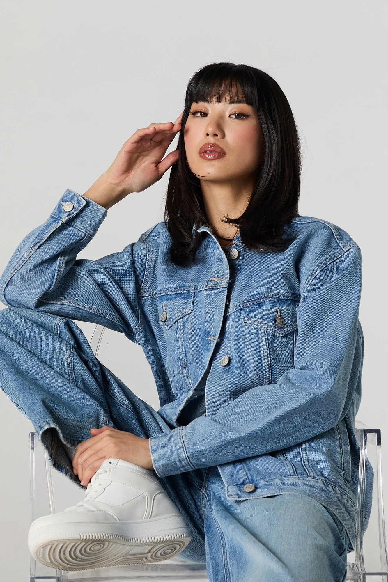 Denim Boyfriend Trucker Jacket