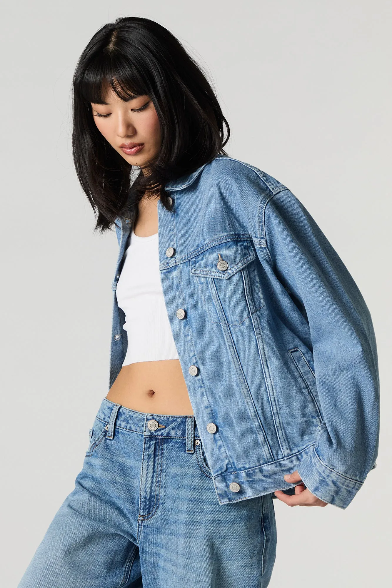 Denim Boyfriend Trucker Jacket