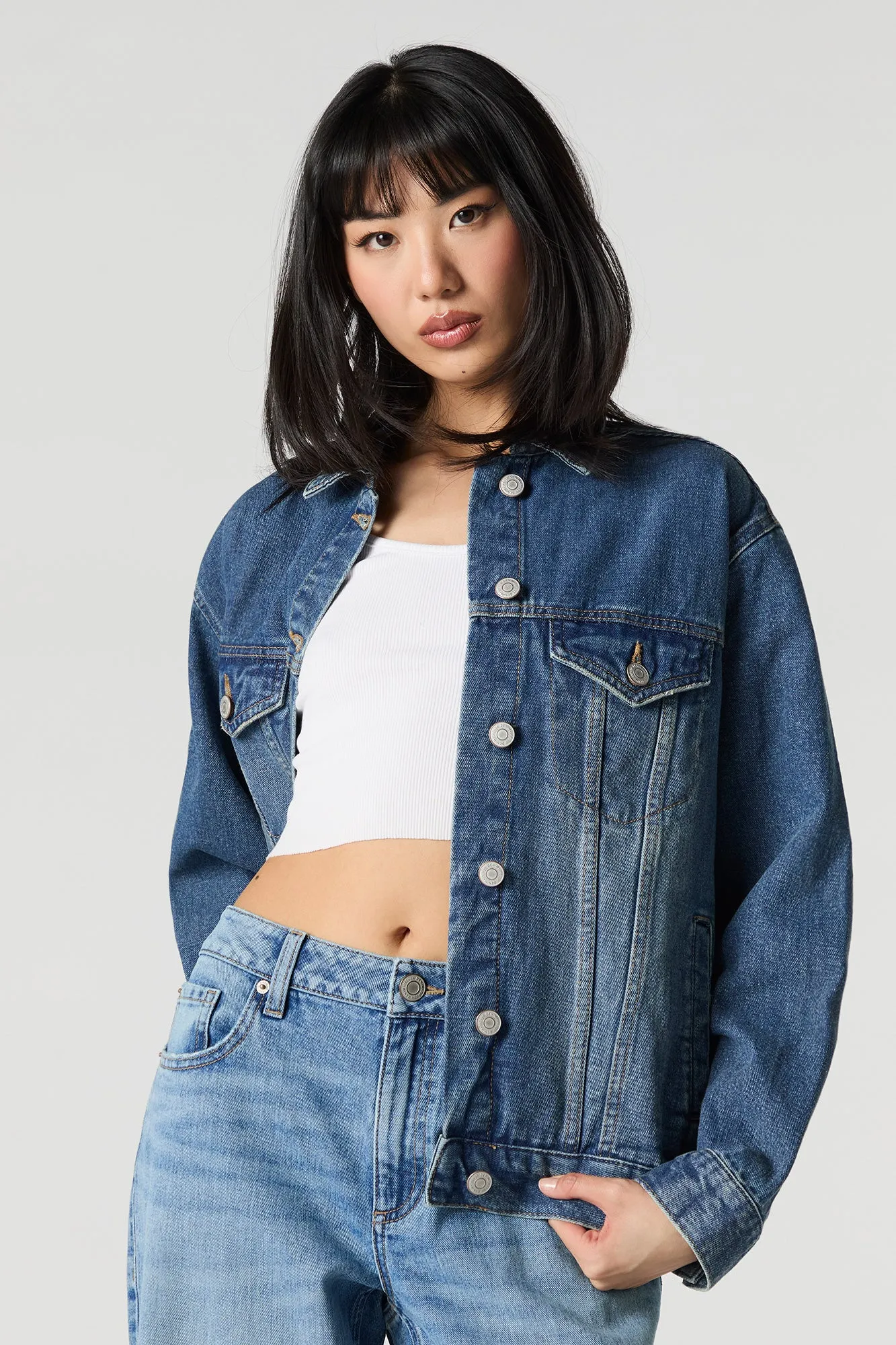 Denim Boyfriend Trucker Jacket